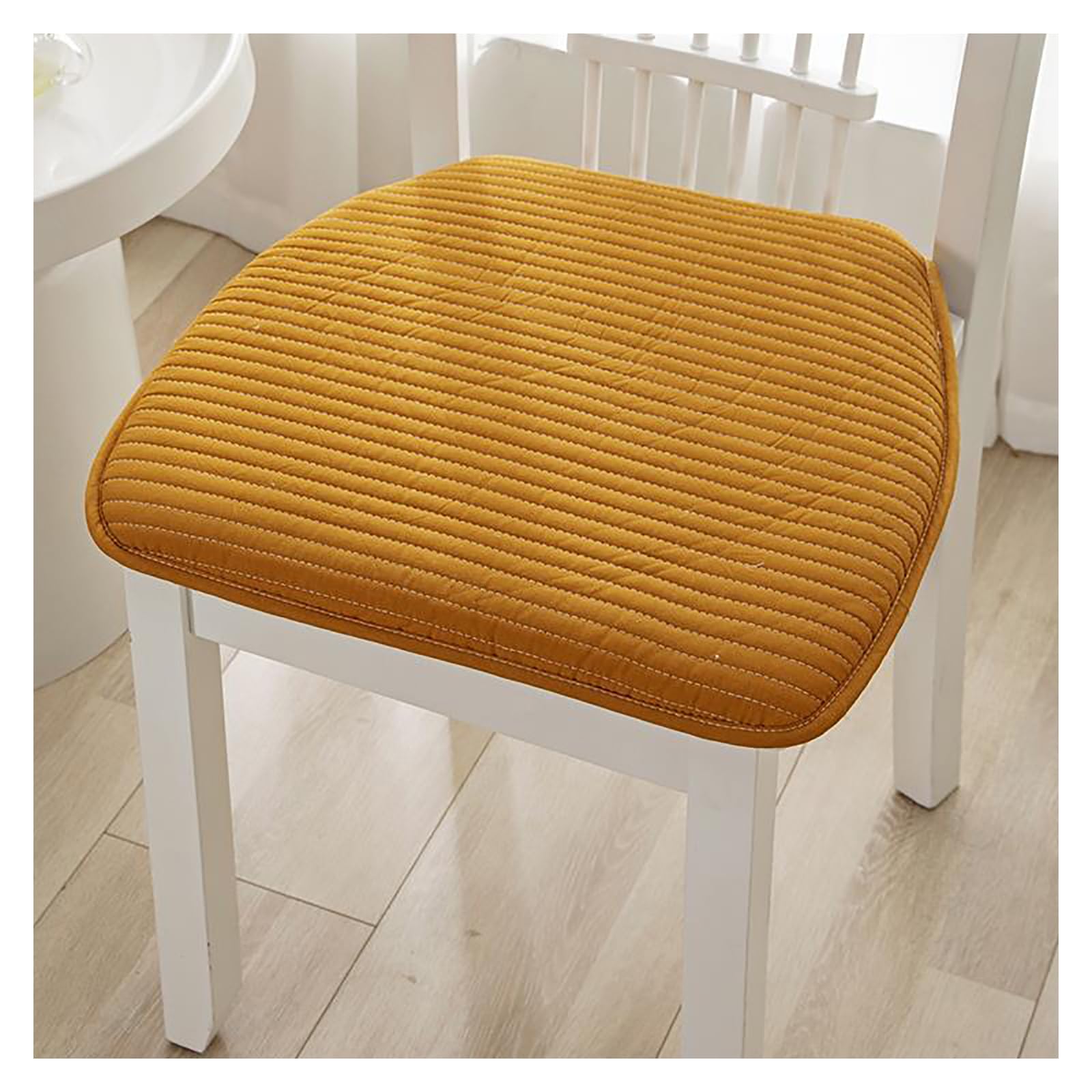 Dining Chair Cushions, Dining Room Chair Cushions With Ties Non Slip Removable Washable With Zipper For Living Room, Terrace, Car, Garden, Indoor, Outdoor, Bedroom, Study, Office Yellow 40 * 40cm