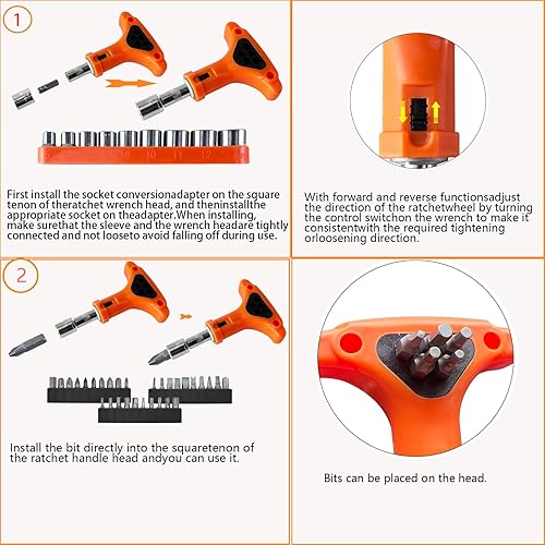 Miniatura 9 de Juego de herramientas básicas de reparación del hogar, juego de herramientas para principiantes en general con caja de herramientas de plástico,