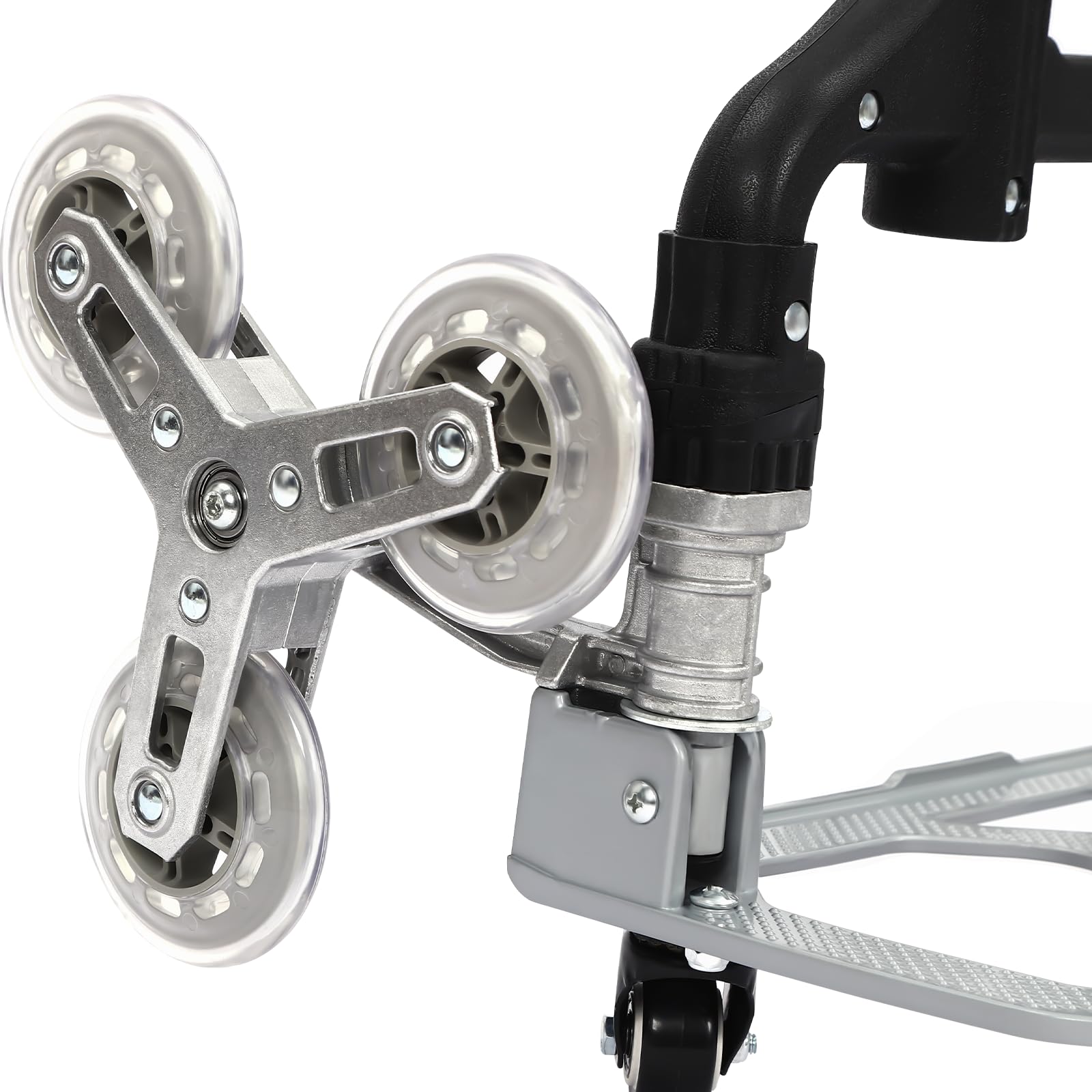 Carrello scala, carrello pieghevole per scale, carrello per scale con corda elastica e ruote universali, carrello per trasloco, oggetti pesanti, tiranti regolabili in altezza