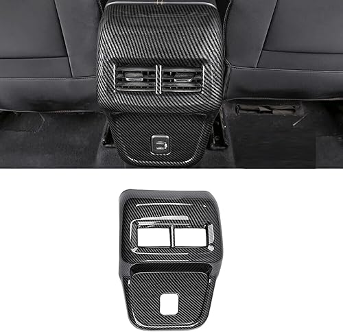 Miniatura 6 de ERIDANUS Ajuste para Chevrolet Equinox 2018-2023 Marco de ventilación de salida de aire trasero Anti-Kick Panel Cover Trim (Plata) ABS 1 unidad