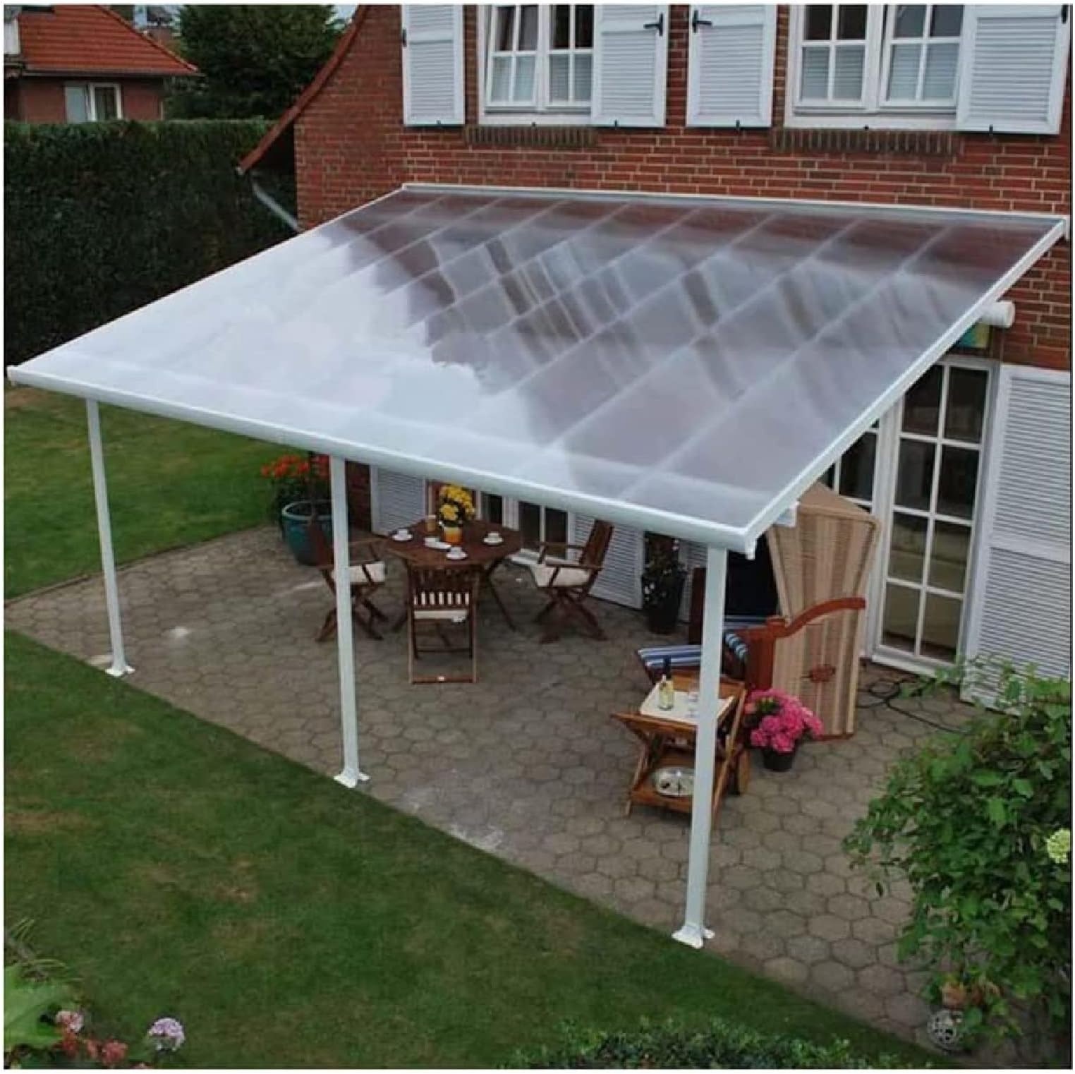 Clear Acrylic Plastic Sheet Polycarbonate Sheet, PC Full Transparent Resistant Sheet Fire Retardant Sunlight Panels Easier To Cut, Bend, Mold Than Plexiglass Roofs, Carports, Canopies, Sunroom Enclosu