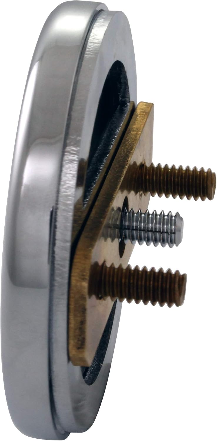 Westbrass D98RK-26 1-1/2" NPSM Coarse Thread Tip-Toe Bathtub Drain with Illusionary No-Hole Faceplate use for Integrated Overflow Channels, Polished Chrome