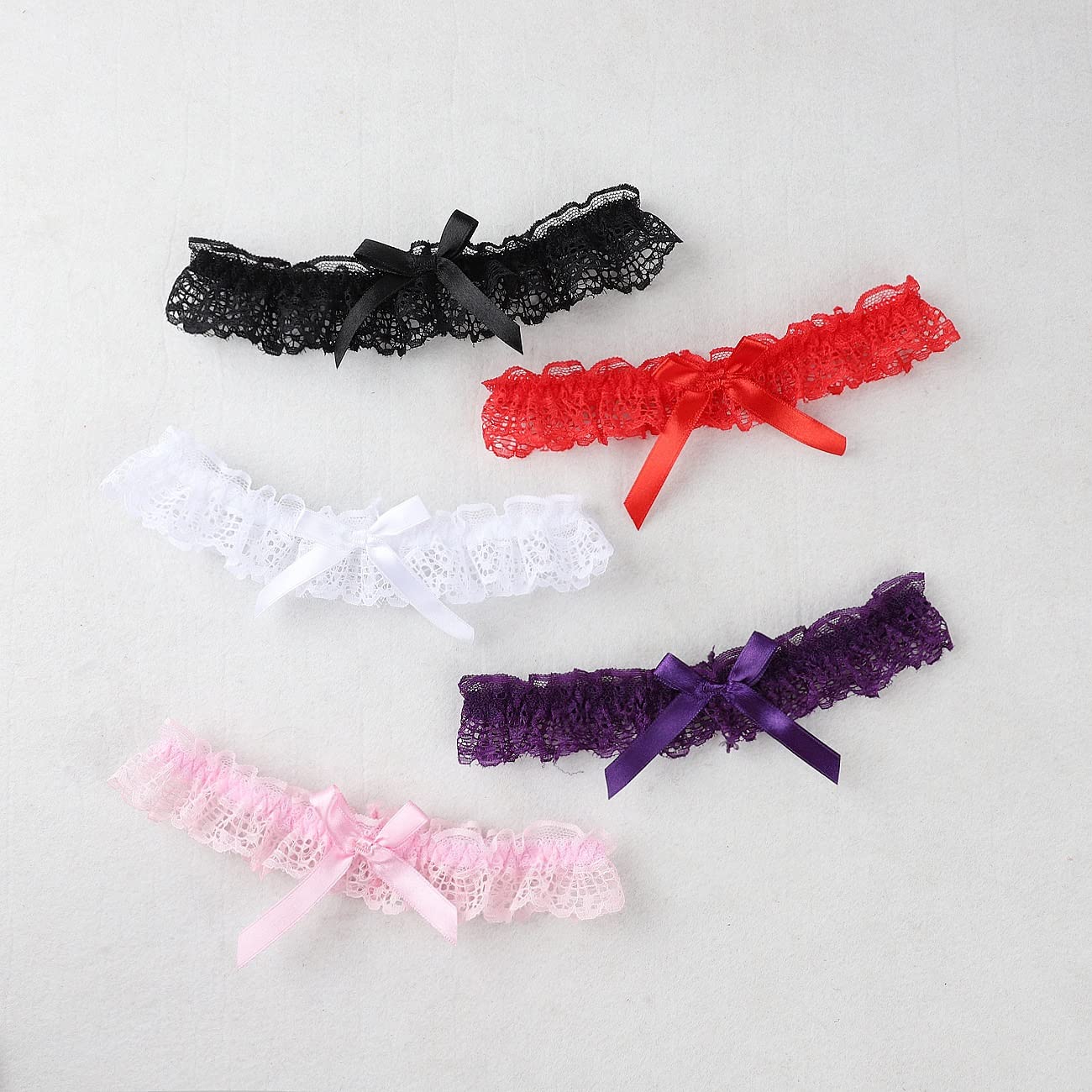 Donne Sexy Fiocco Pizzo Gamba Anello Lingerie Floreale Giarrettiere Cintura Bowknot Gamba Loop (Color : A, Size : One Size)