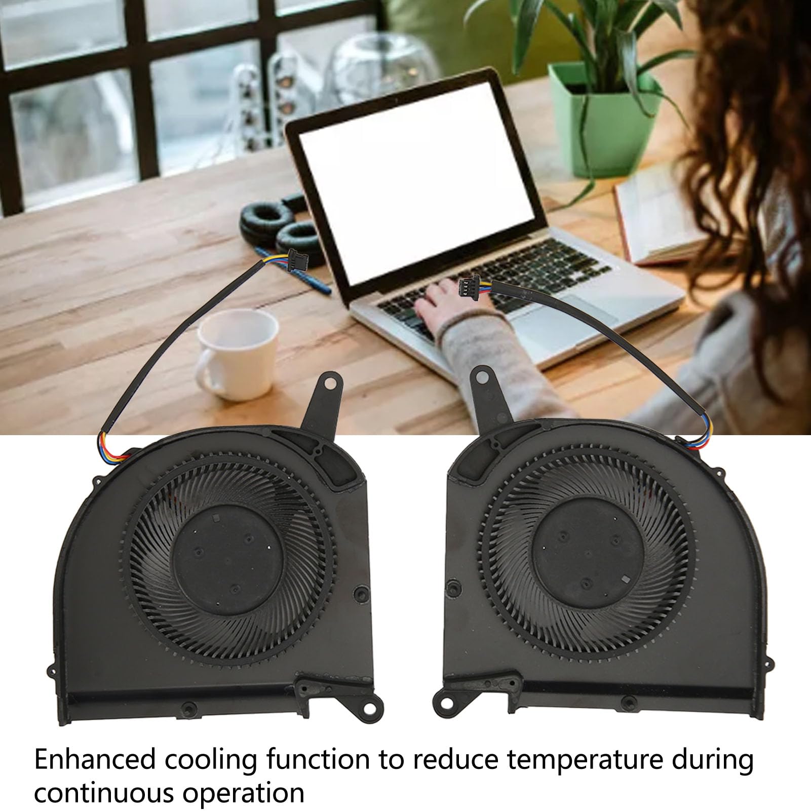 Yunseity Ventola di Raffreddamento Interna di Ricambio, Ventola CPU GPU Silenziosa a 4 Pin a Dissipazione Rapida del Calore per Laptop Gigabyte Aero 15 OLED SA 17 HDR XA (Ventola di