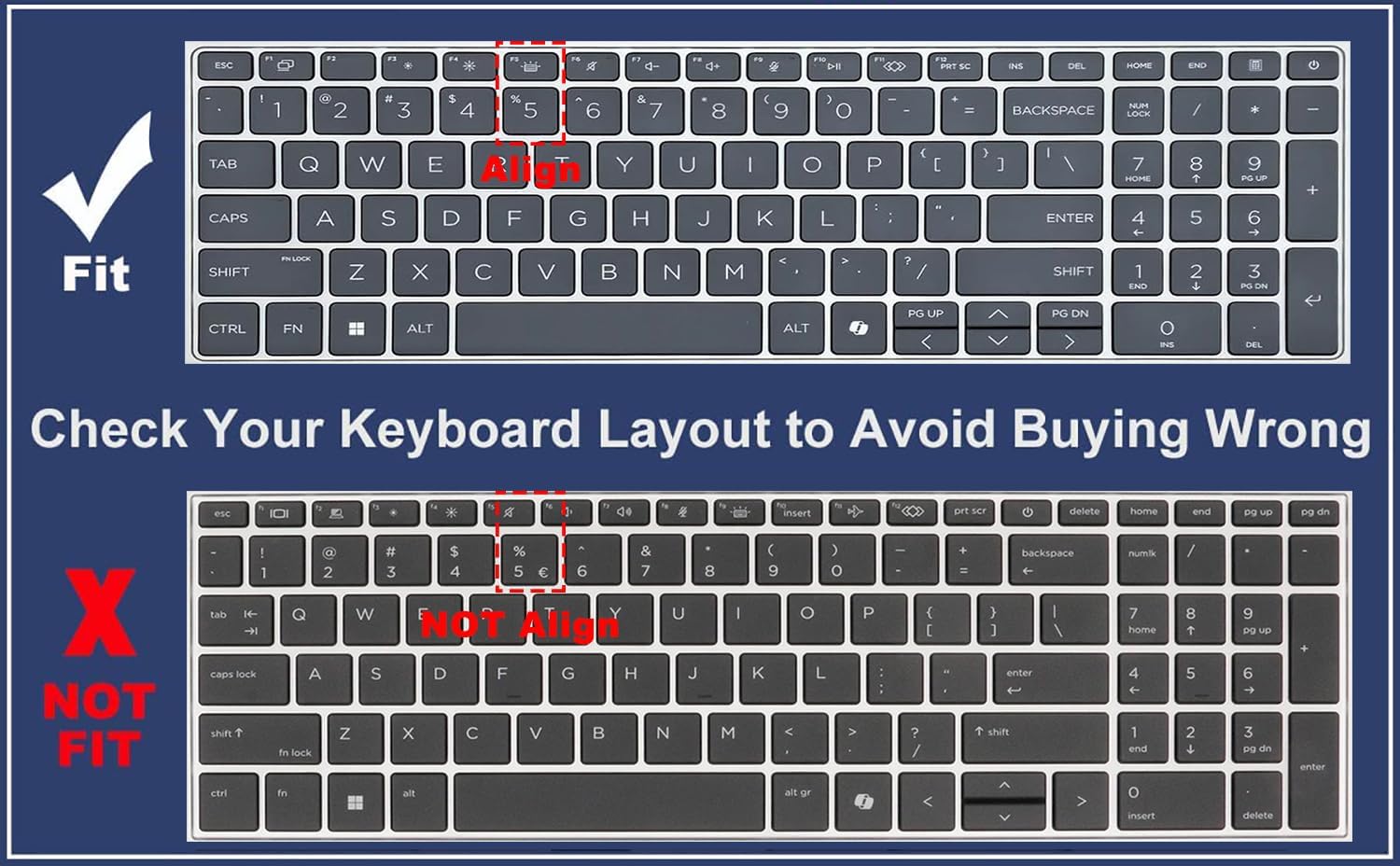 Keyboard Cover for 2026 2025 HP ZBook Fury G1i 16 / HP EliteBook 6 GLI Gla 16" /EliteBook 8 GLI Gla 16 inch Laptop Accessories Protective Keyboard Cover Skin US Layout-Black image 2
