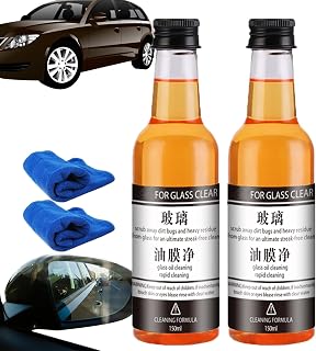 Car Glass Oil Film Remover, Car Windshield Oil Film Cleaner, Glass Oil Film Remover for Car, Car Glass Oil Film Stain Removal Cleaner (300ml)