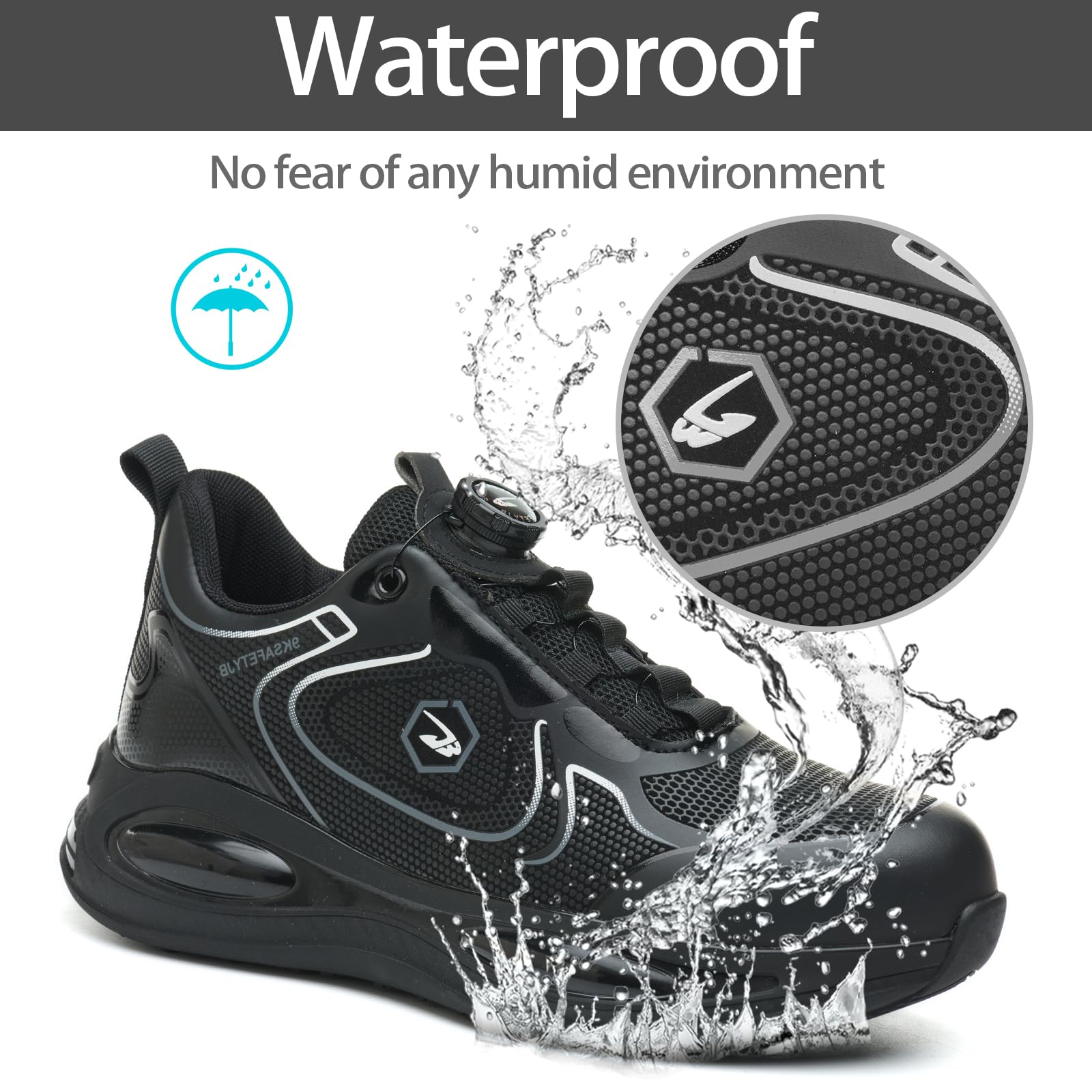 SmoothPace Scarpe Antinfortunistiche Uomo Donna Leggere Comode Traspiranti Scarpe Antinfortunistica Antiscivolo Ammortizzazione Sicurezza con Punta in Acciaio da Lavoro 37-46EU