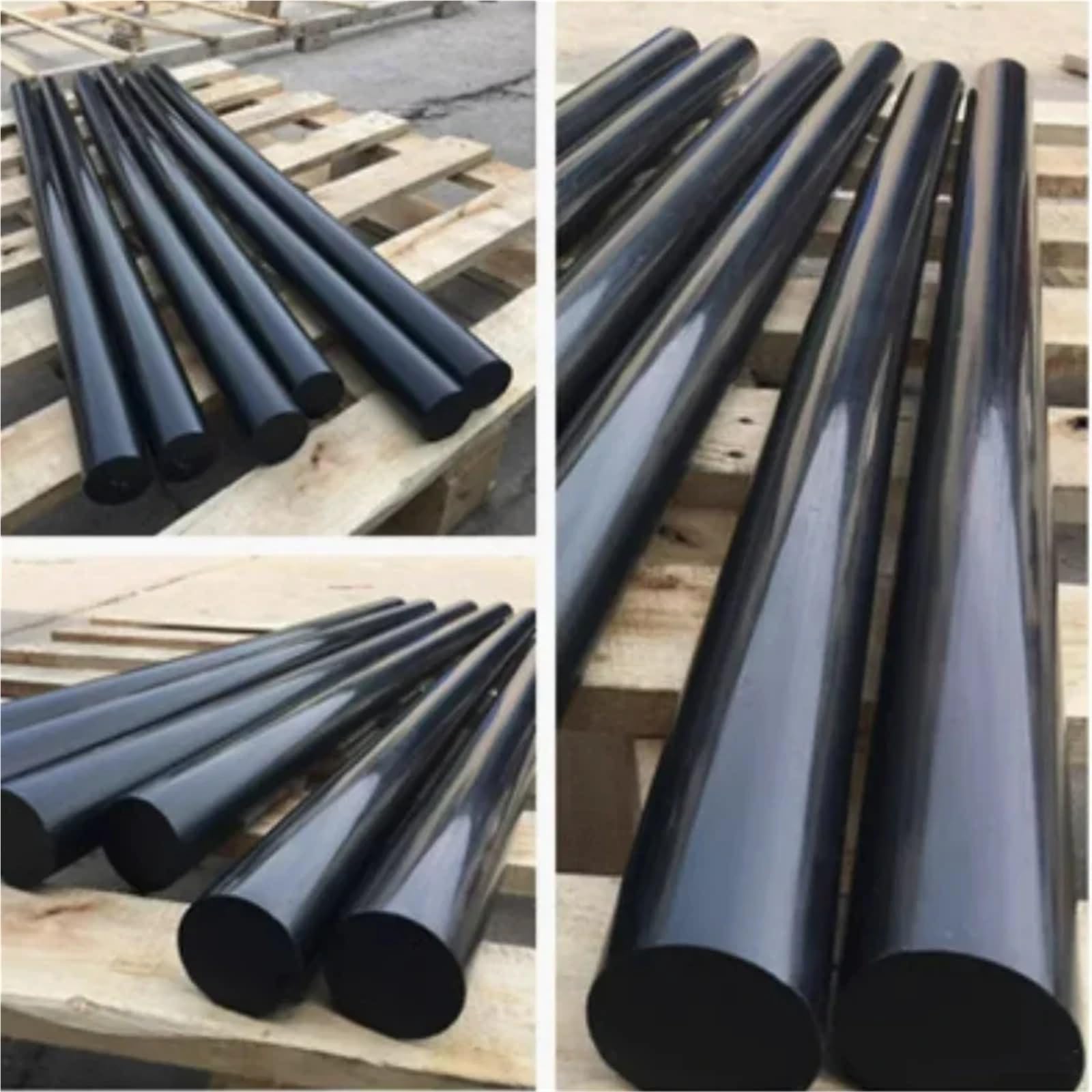 Pręt z kopolimeru acetalu, Pręty nylonowe czarne PA6 3-40mm do obróbki 500mm 1-12szt(DIA 25MM-2PCS-LENGTH 500MM)