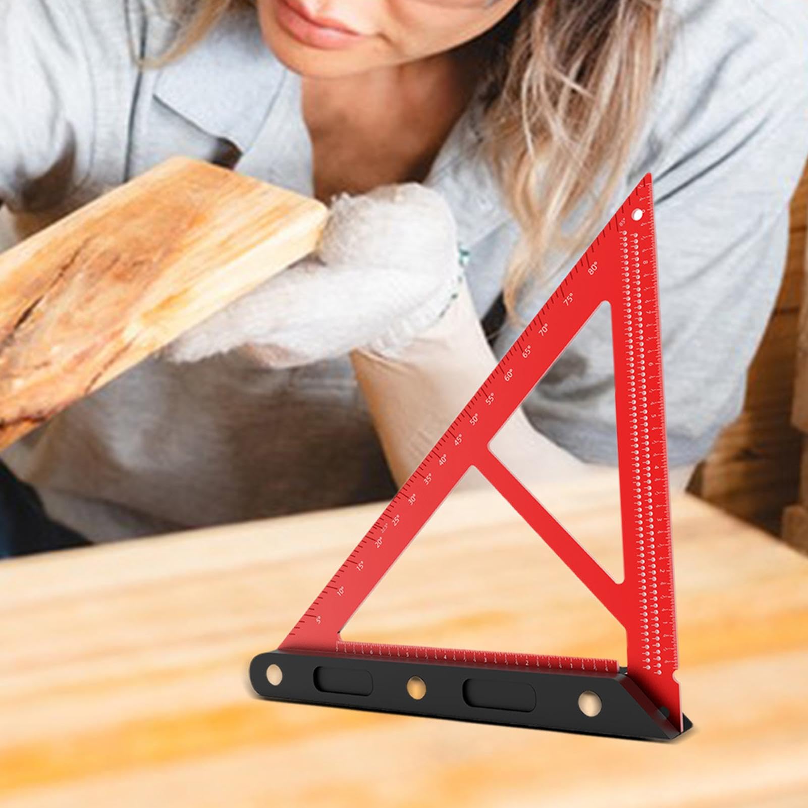 da Carpentiere Strumento di Misurazione per Architettura | in Lega di Alluminio con Fori di Precisione per Disegno, Misurazione, Falegnameria e Lavorazione del Legno