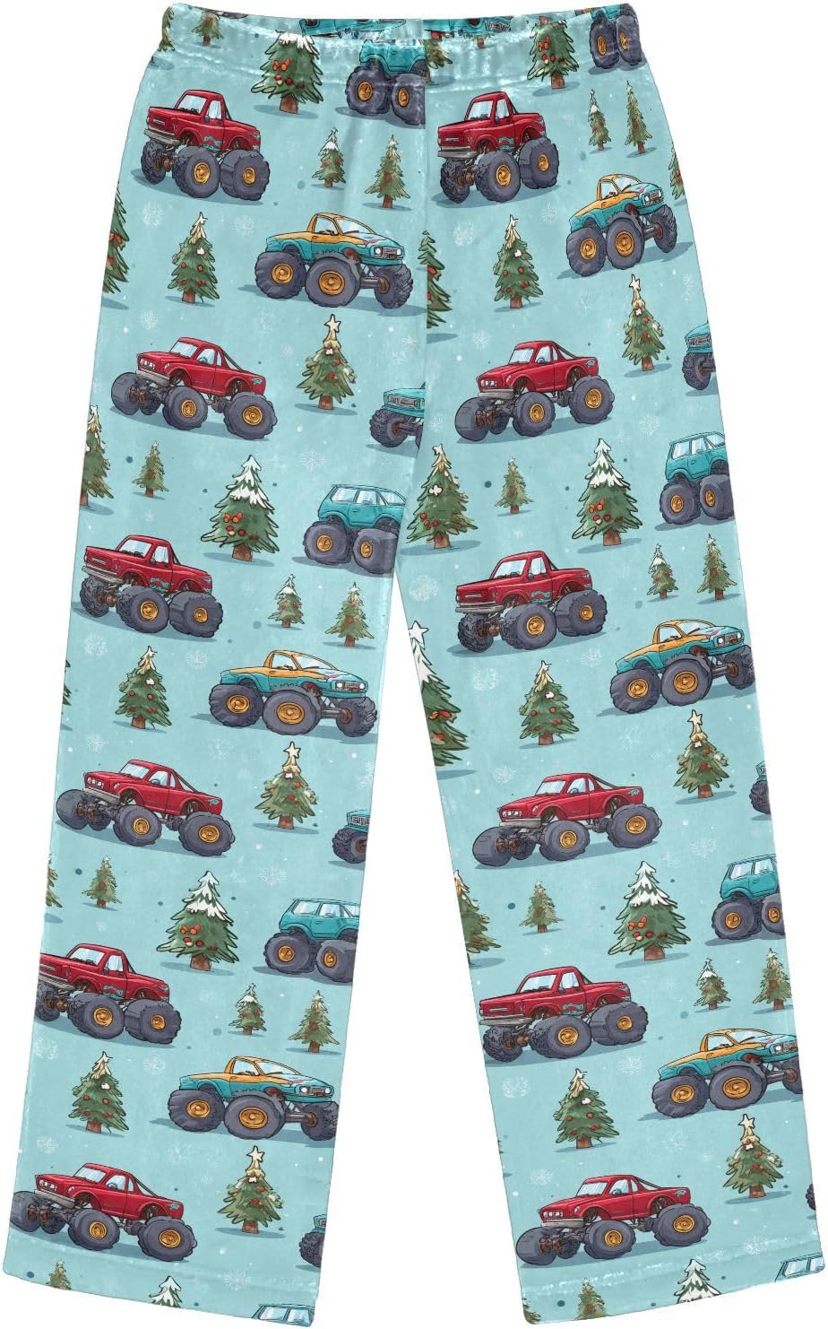 visesunny Christmas Trucks Boys Pants for Kids Fleece Bottoms Long Jogger Pants Trousers with Pockets Size 6-14Y