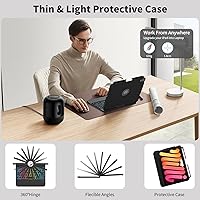 Vista 8 de TaIYanG Funda de teclado para iPad mini 7 A17 Pro 2024 y Mini 6, funda de teclado con trackpad retroiluminado de 7 colores para iPad mini 6ª