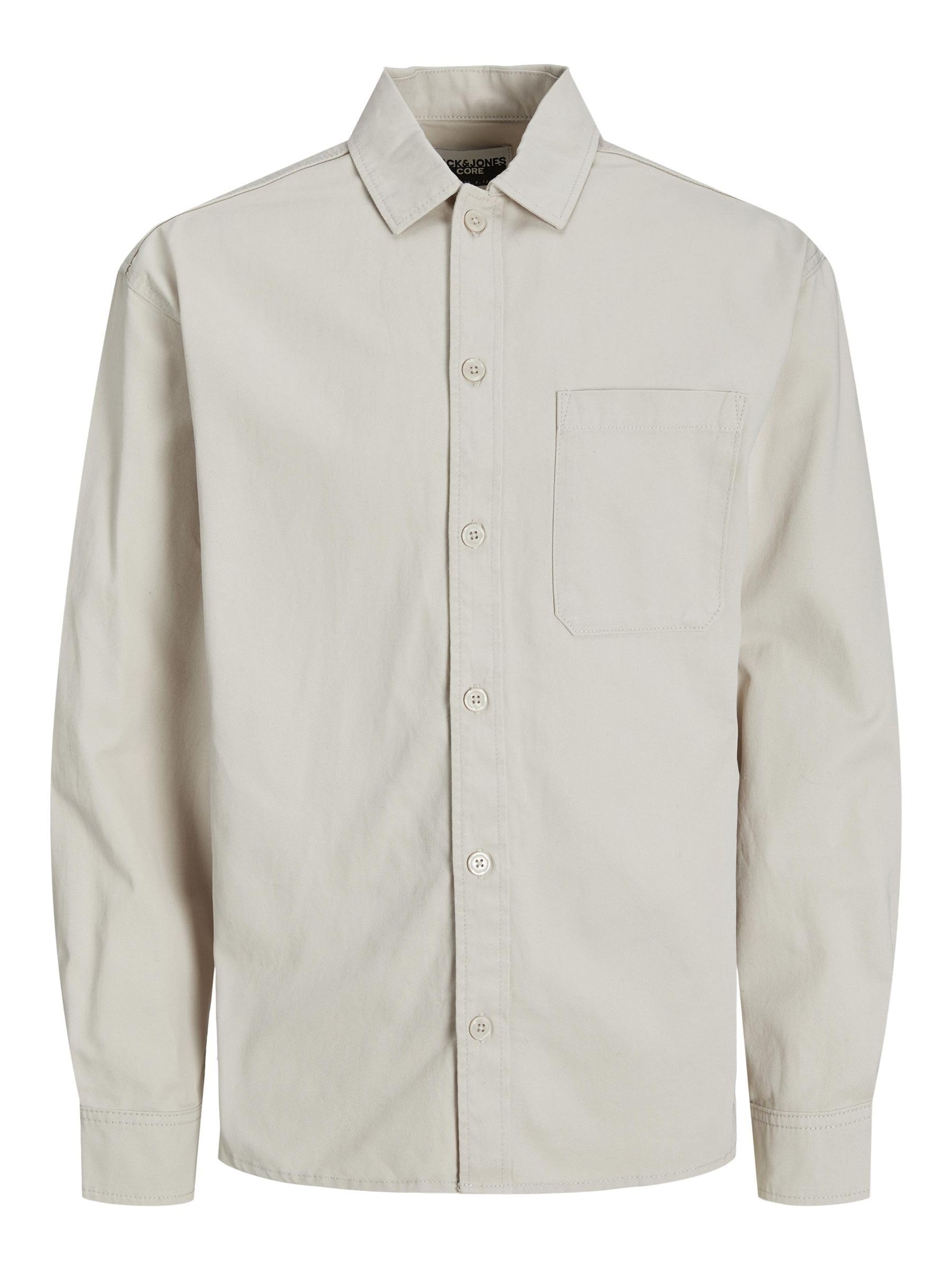 JACK & JONES Men's Jcocollective Zac Overshirt Ls Noos Shirt, Moonbeam, S