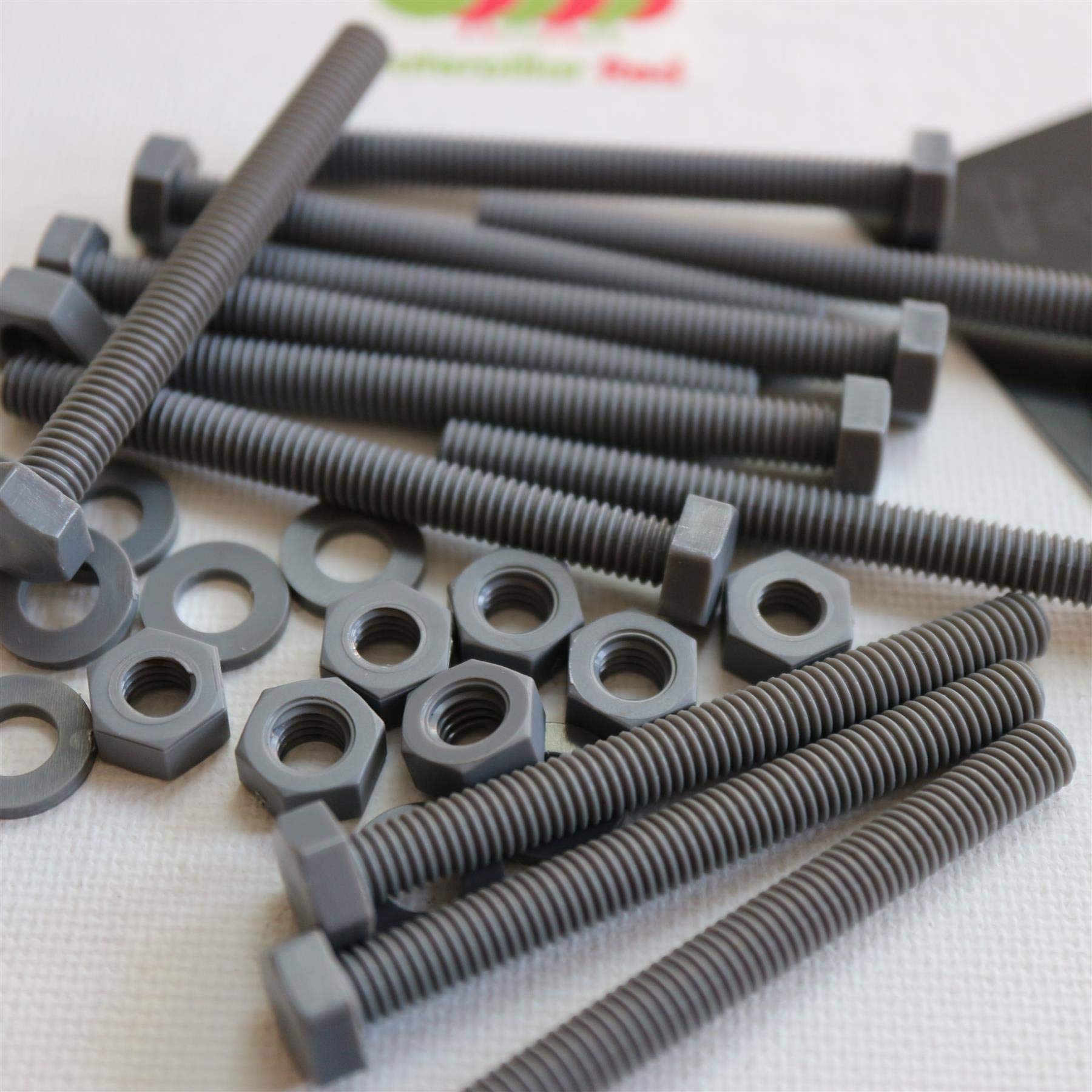 Viti A Testa Esagonale In PVC UPVC - 10 Pezzi M8 X 100mm, Resistente All'Acqua E Ossidazione, Per Usi Chimici E Industriali - Foto 6