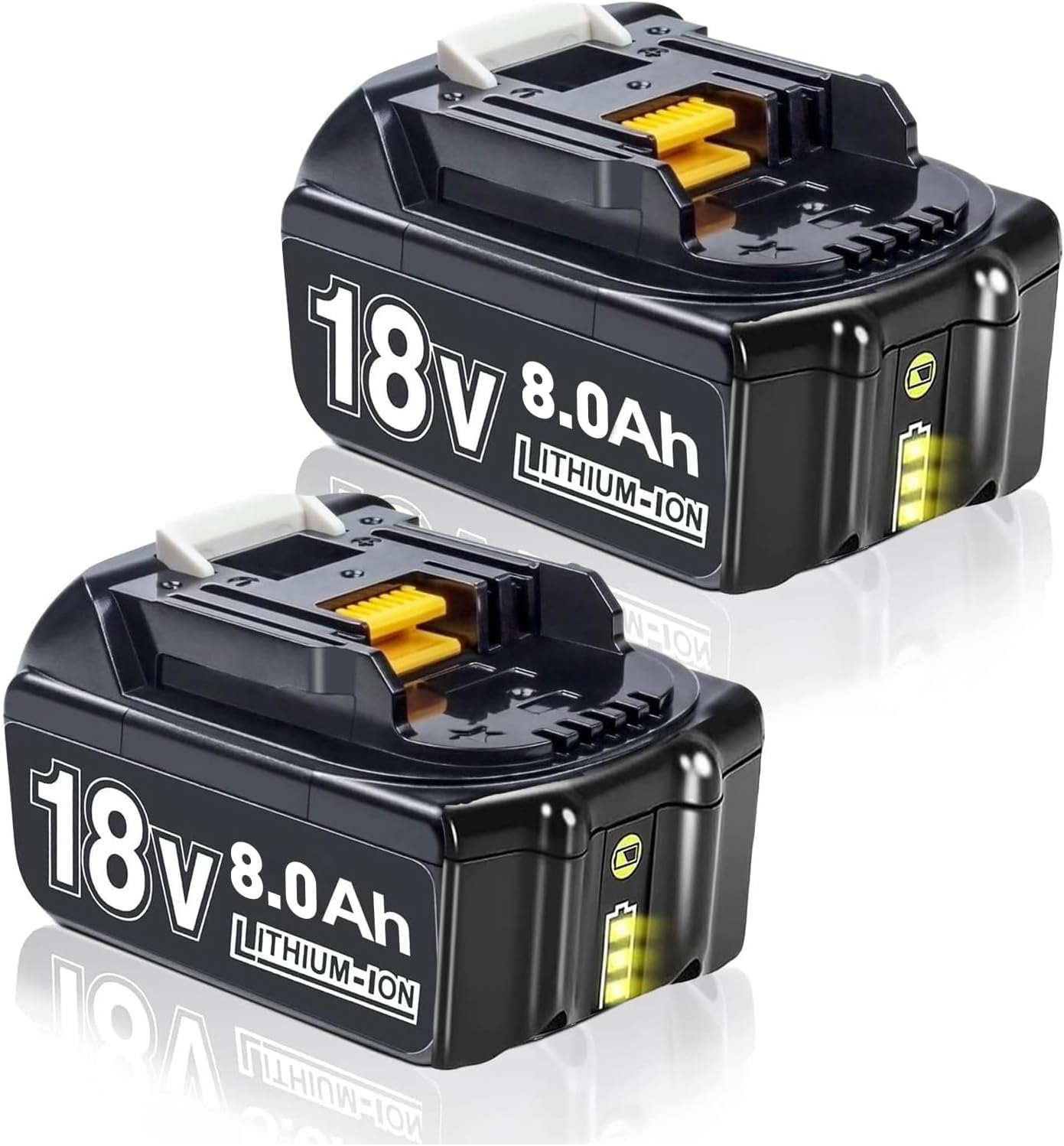 2x 18V 8.0Ah Ersatzakku Für Makita - Kompatibel Mit BL1860, BL1850, BL1840