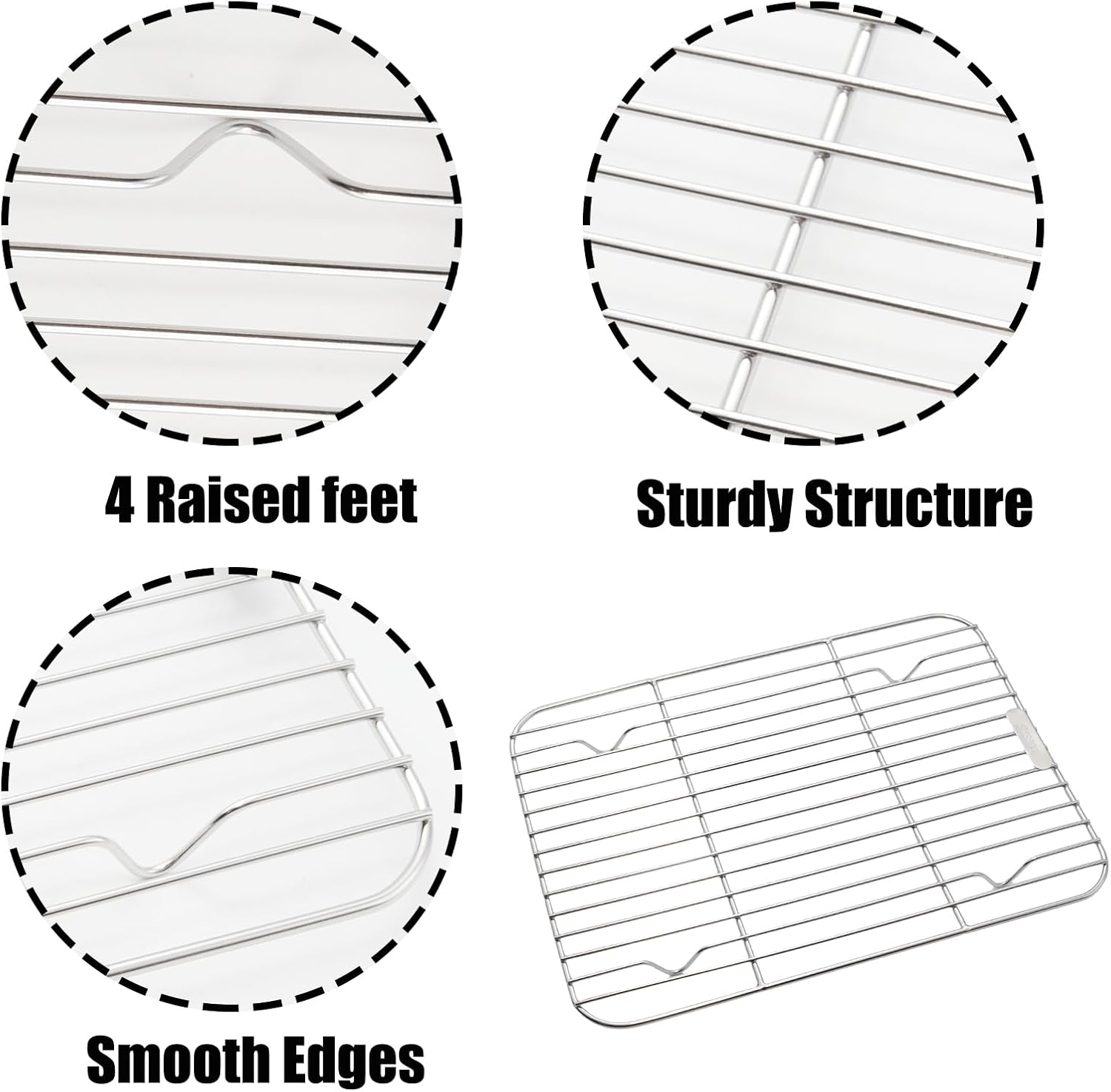 2 Pack 9.84" x 7.48" Baking Cooling Racks