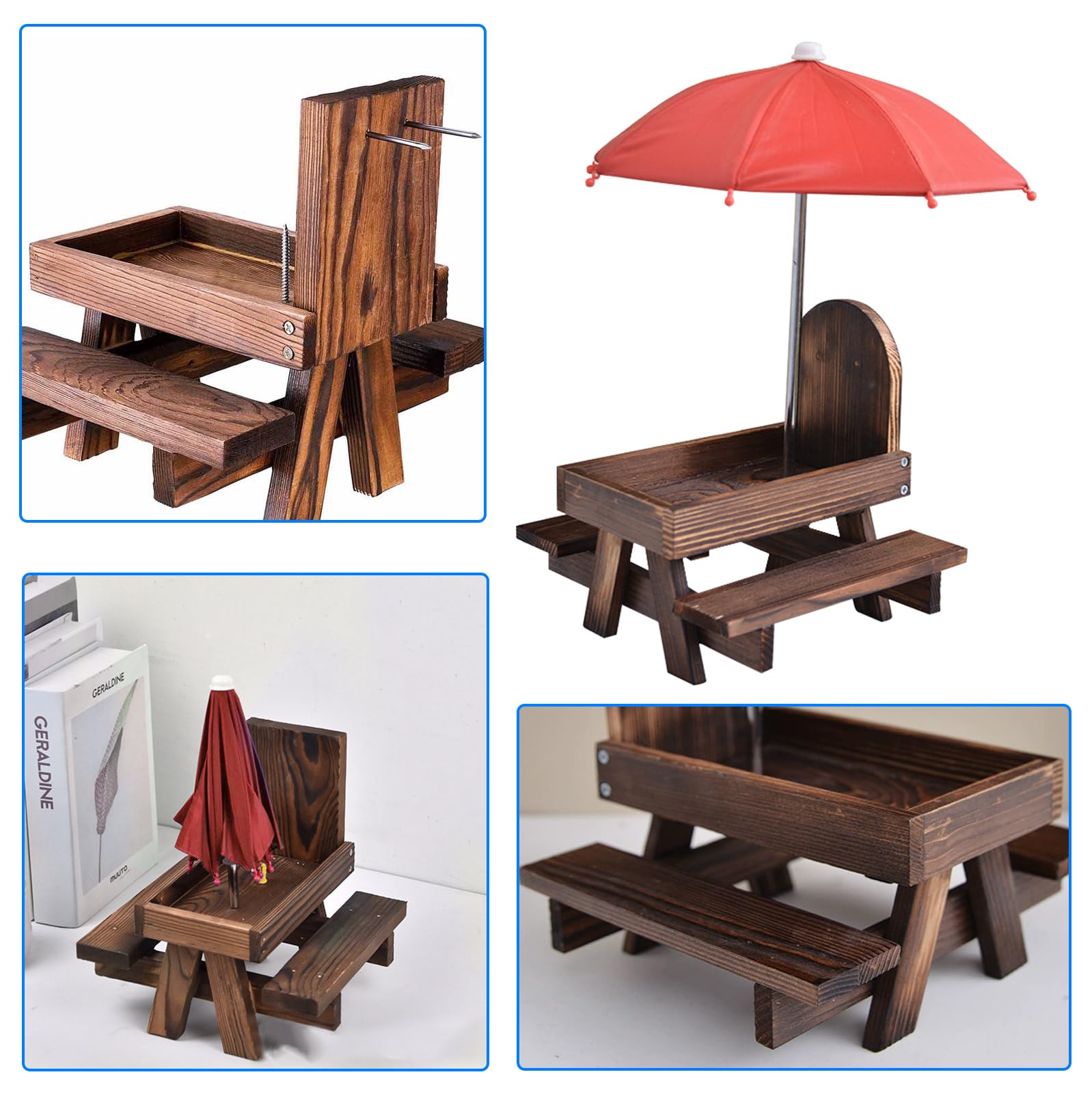 Eichhörnchen Futtertisch Mit Regenschirm - Picknicktisch Für Garten