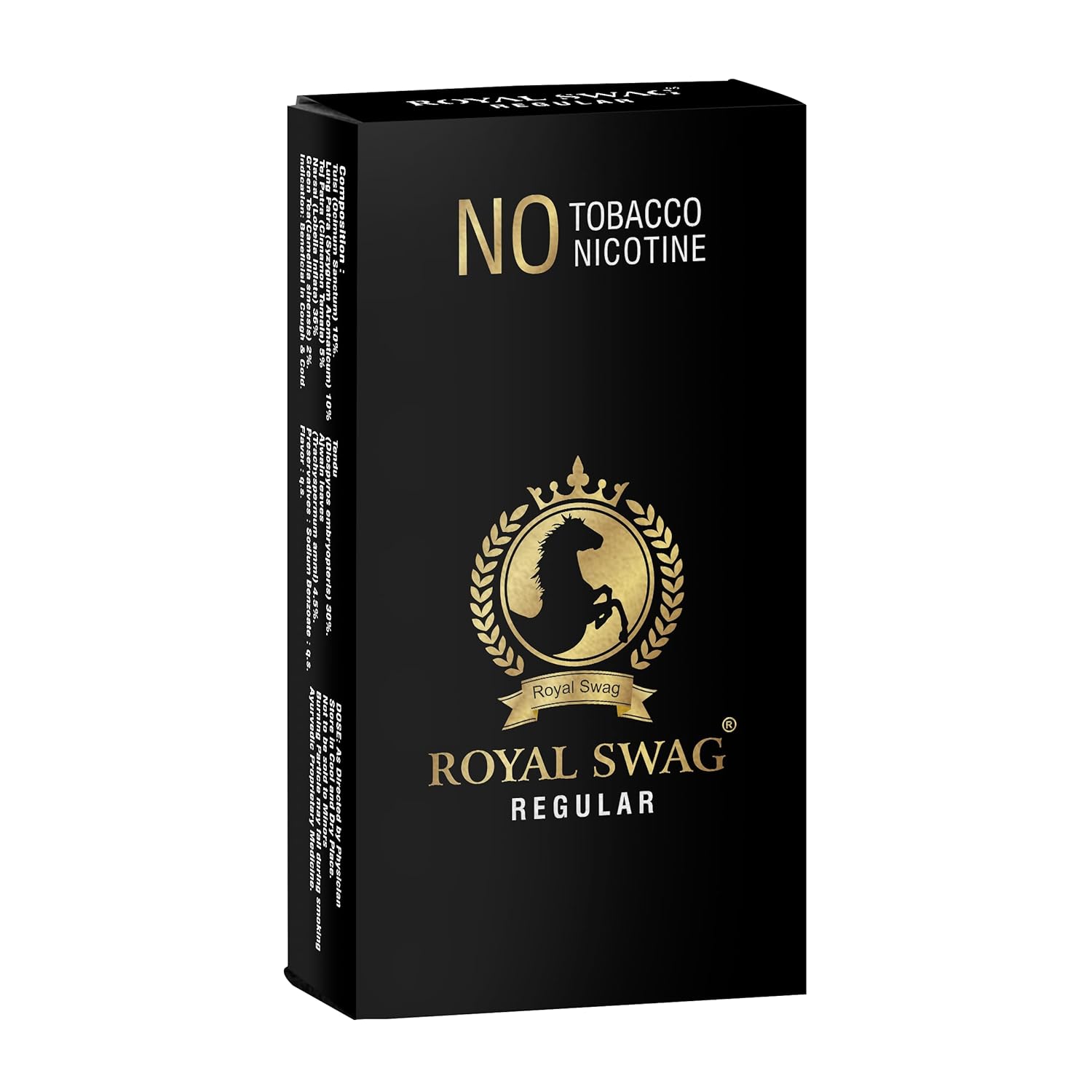Royal Swag Ayurvedic Herbal Cigarette 100% Tobacco-Free and 100% Nicotine-Free 10 Sticks – | Smoking Cessation Royal Swag Ayurvedic Herbal Cigarette 100% Tobacco-Free and 100% Nicotine-Free 10 Sticks – | Smoking Cessation