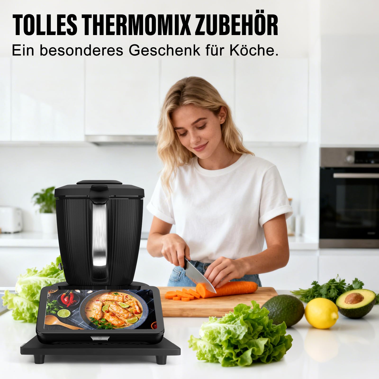 Premium glijplank voor Thermomix TM7 met 360° wielen Premium glijplank voor Thermomix TM7 met 360° wielen