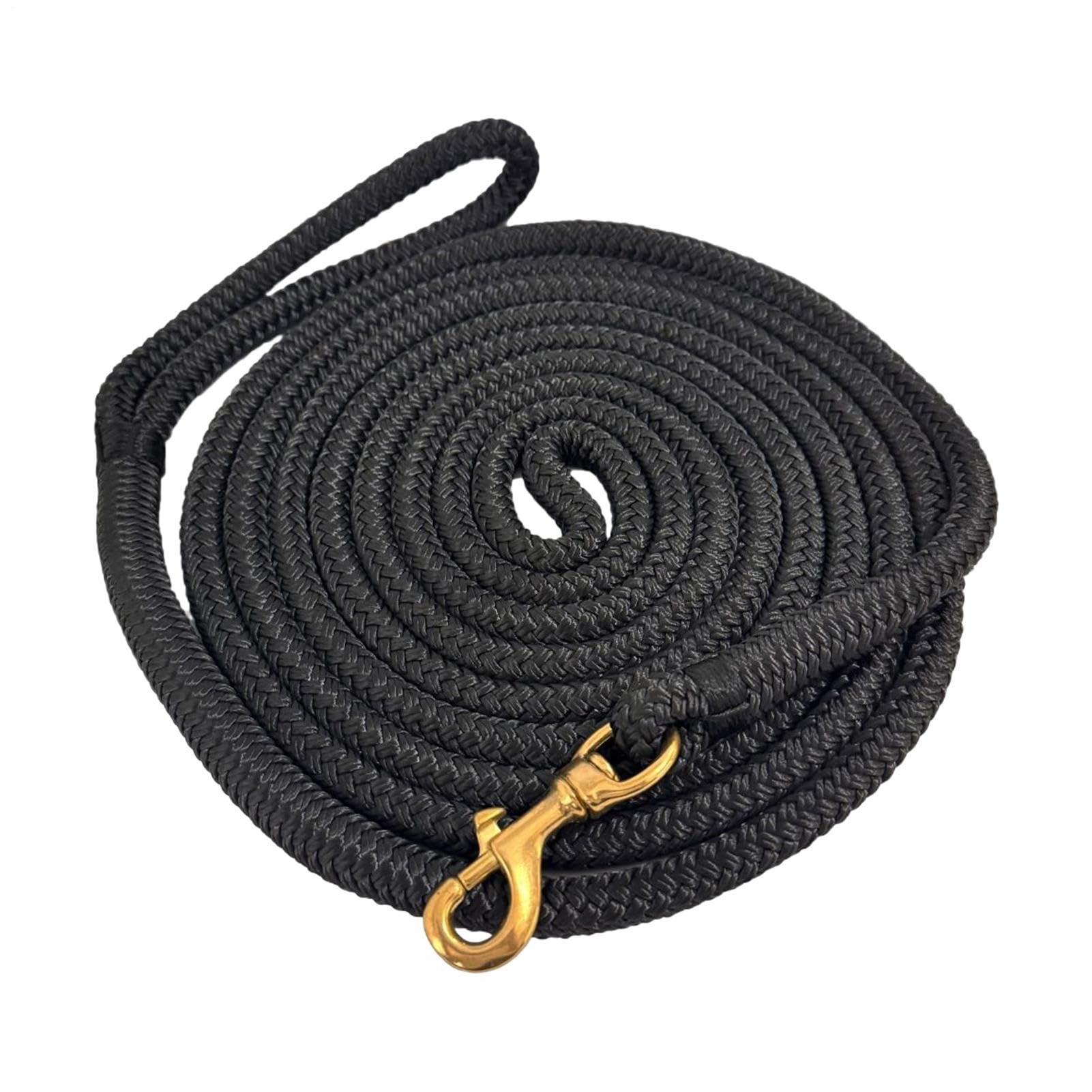 Horse Ties - Nylon Knit | Training Rope for - Comfort Handle | Lead Rope with Quick Halter Attachment for Barn Farm Pasture Stable Riding School Robust Riding Accessories 15 Feet