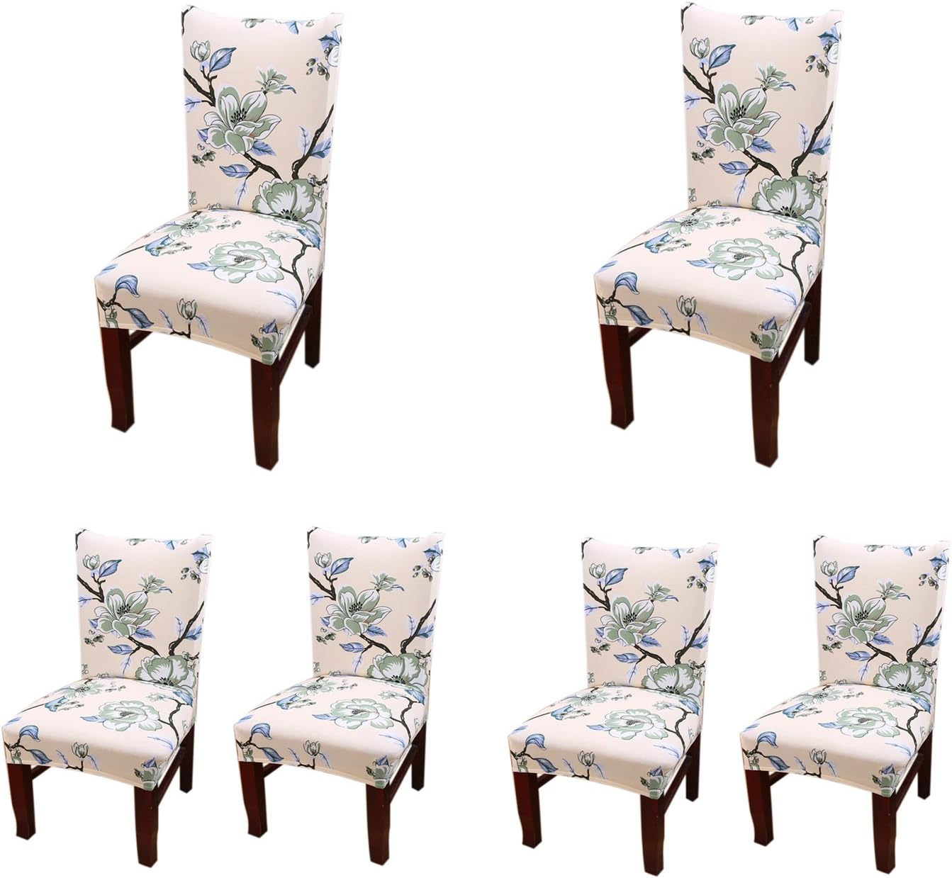 Jiuhong Stretch Removable Washable Short Dining Chair Protector Cover Slipcover