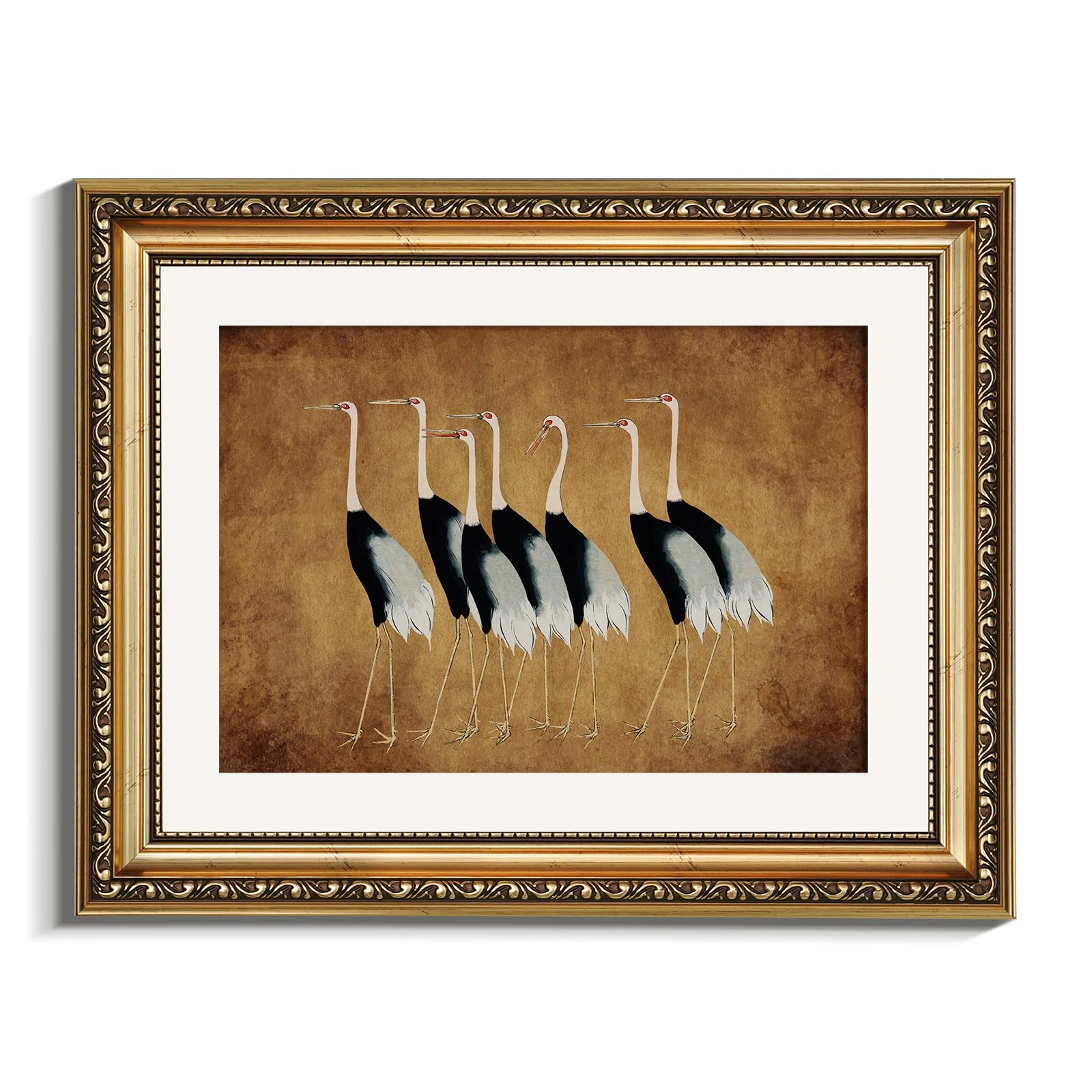 VIYYIEA Gold Framed Wall Art Canvas Print Home Decor Vintage Swan Decoration Grace Swan Art Painting Pictures Rustic Bathroom Wall Decor Animal Farmhouse Artwork for Living Room Bedroom Office 11x14in — view 34