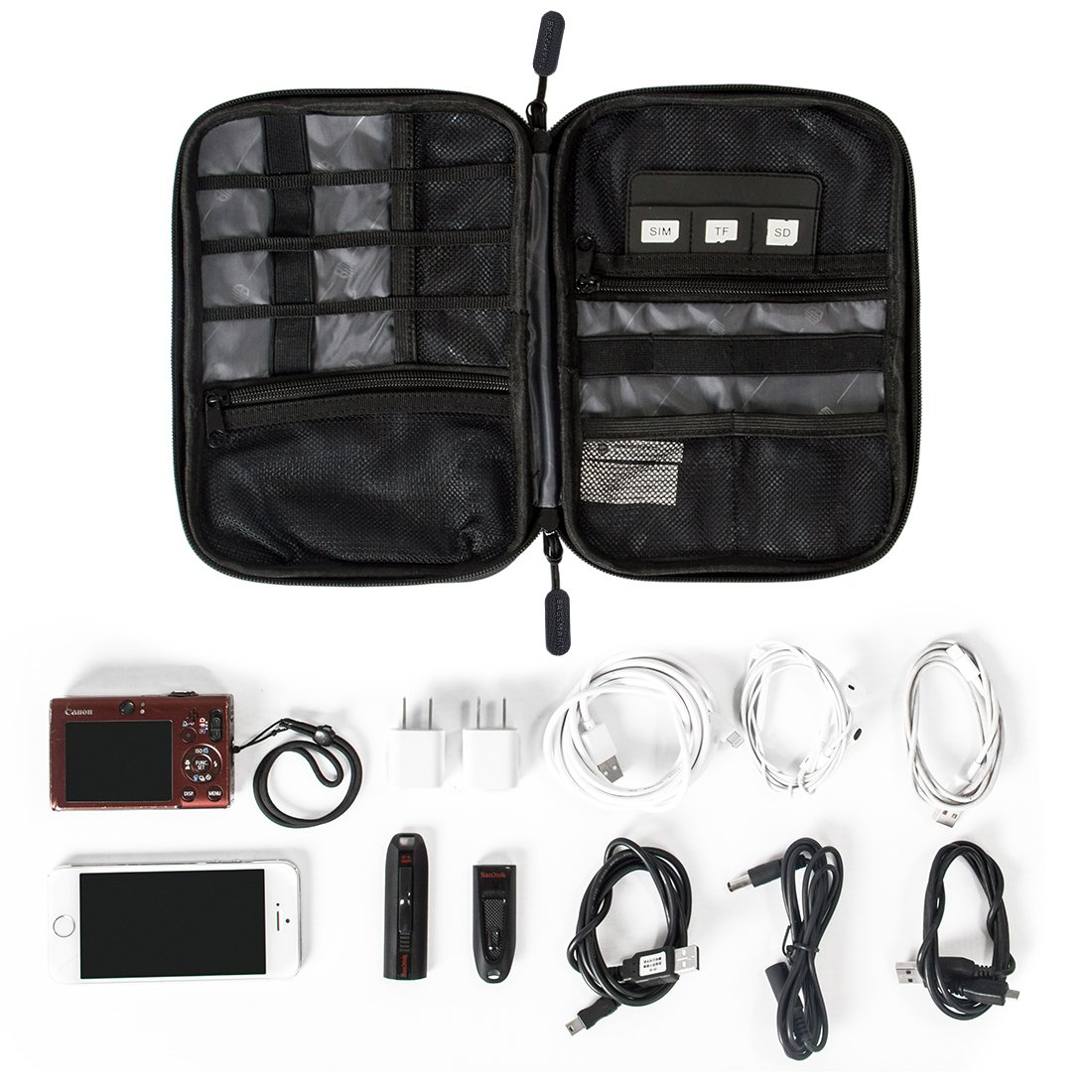 BAGSMART Travel Electronic Accessories Bag, Cable Tidy Storage Pouch