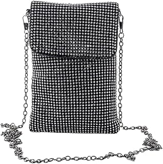 Pebipoo Women's Crossbody Evening Bag Glitter Rhinestone Purse Sparkly Small Handbag