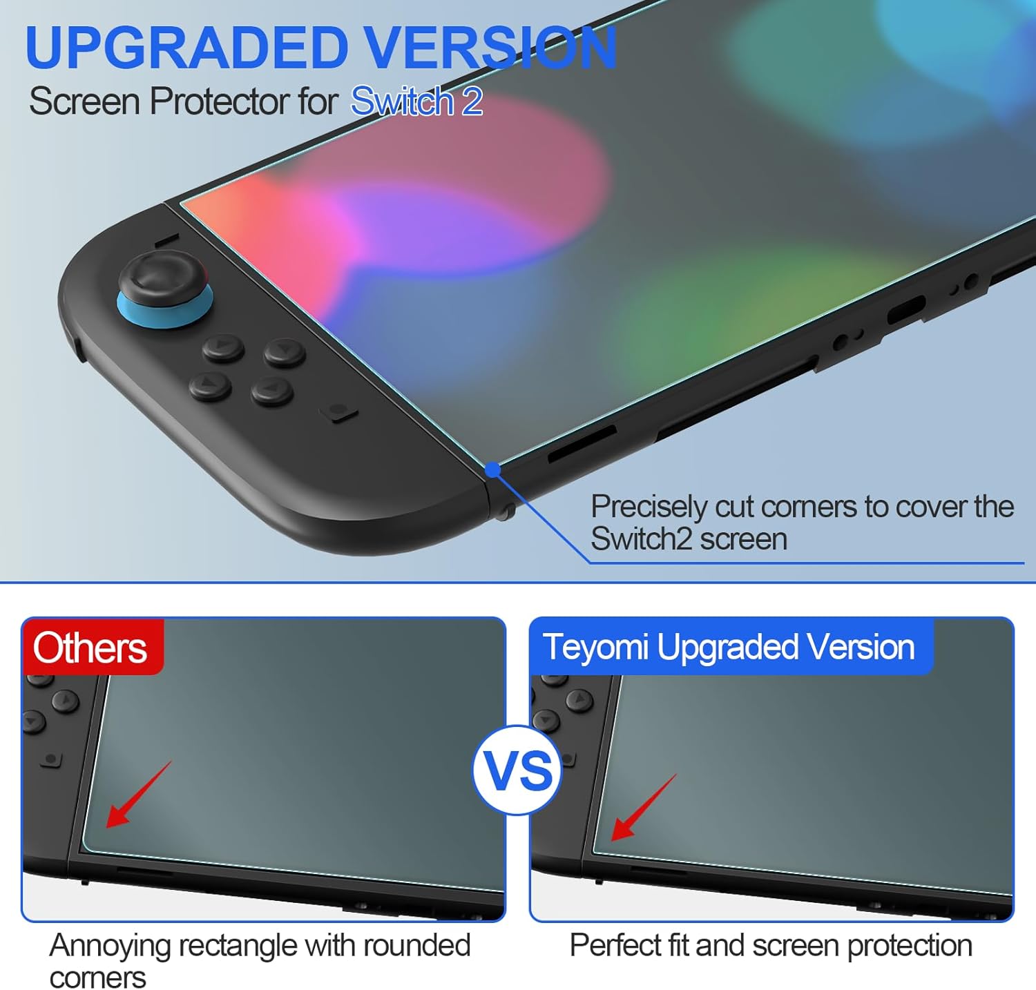 3-Pack Tempered Glass Screen Protector Compatible with Nintendo Switch 2 7.9" 2025, Screen Protector for Nintendo Switch 2 with Alignment Frame,Easy to install Protection Film, Anti-fingerprint - Image 5