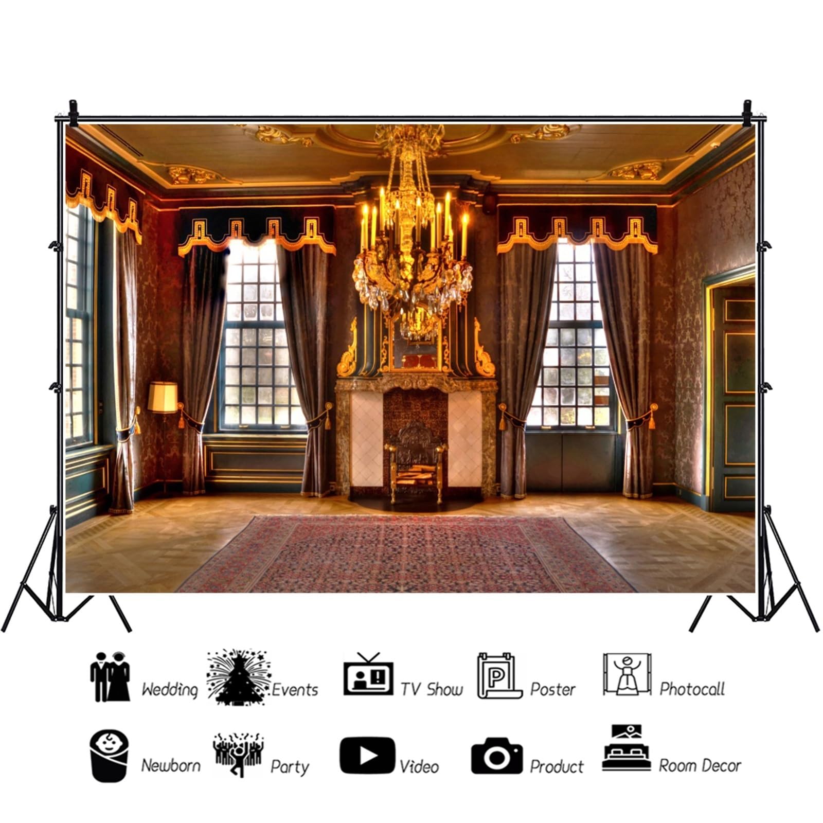 YongFoto 1,5x2,2m Sfondo Fotografico Chiesa Porta ad arco in