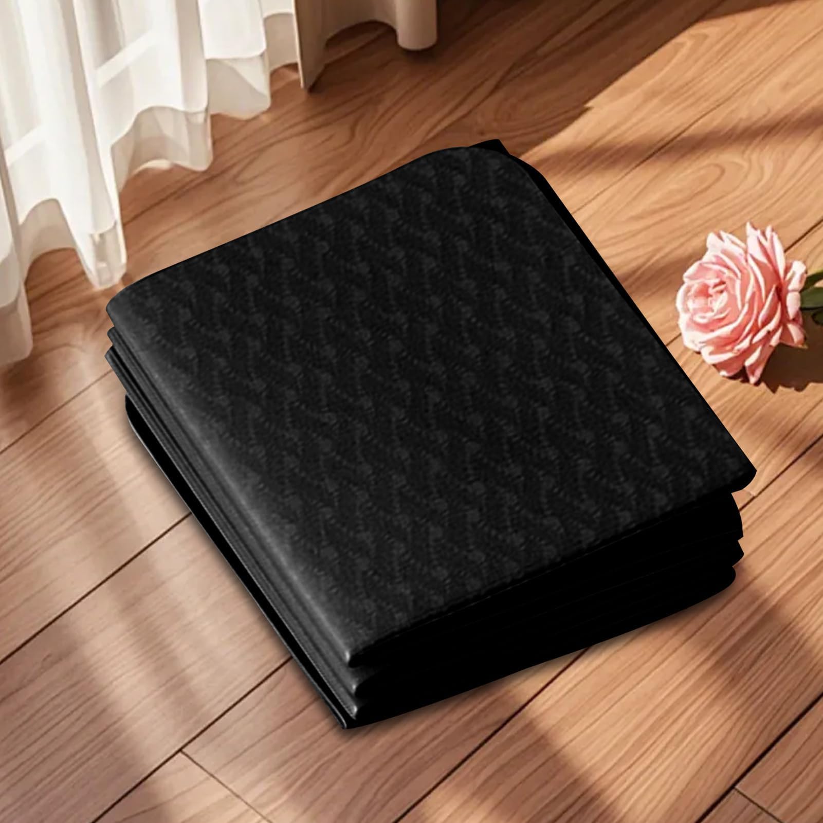 Esterilla de yoga, almohadilla plegable de 6 mm de grosor, resistente al desgarro, con bolsa de almacenamiento para estudio, viajes, picnic y fitness en casa, tapete de ejercicio portátil para