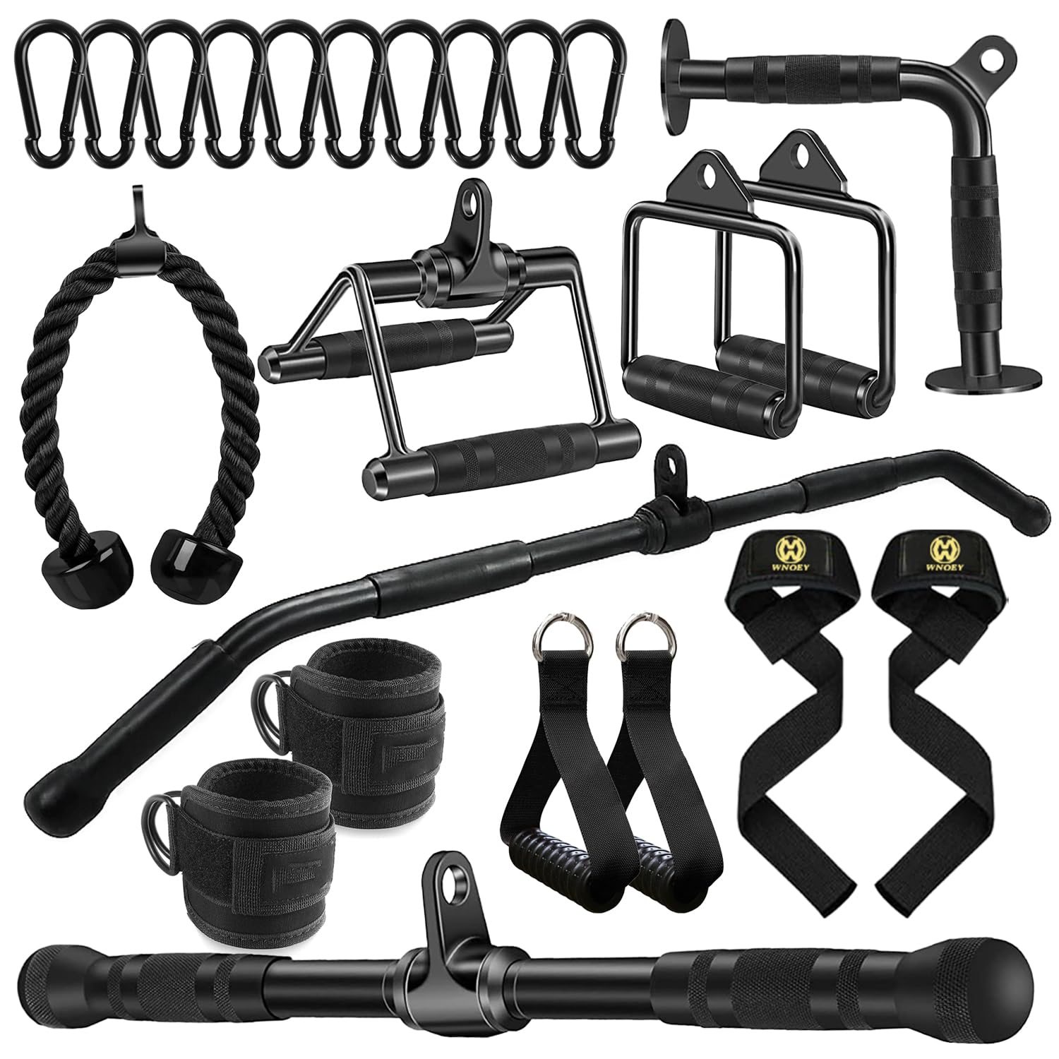 WNOEY Cable Machine Attachment Set, Multi-Functional Gym Cable Attachments, Heavy Duty Cable Attachments for Home Gym Fitness Workout โ image 1
