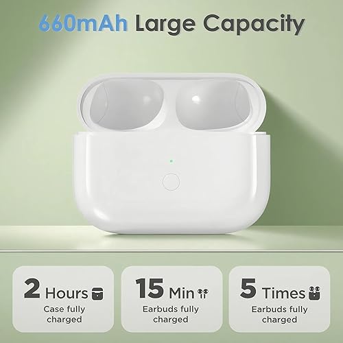 Miniatura 4 de Funda de carga inalámbrica de repuesto compatible con AirPod Pro de 1 y 2 generación, funda de cargador de repuesto mejorada con Air Pod Pro 2,