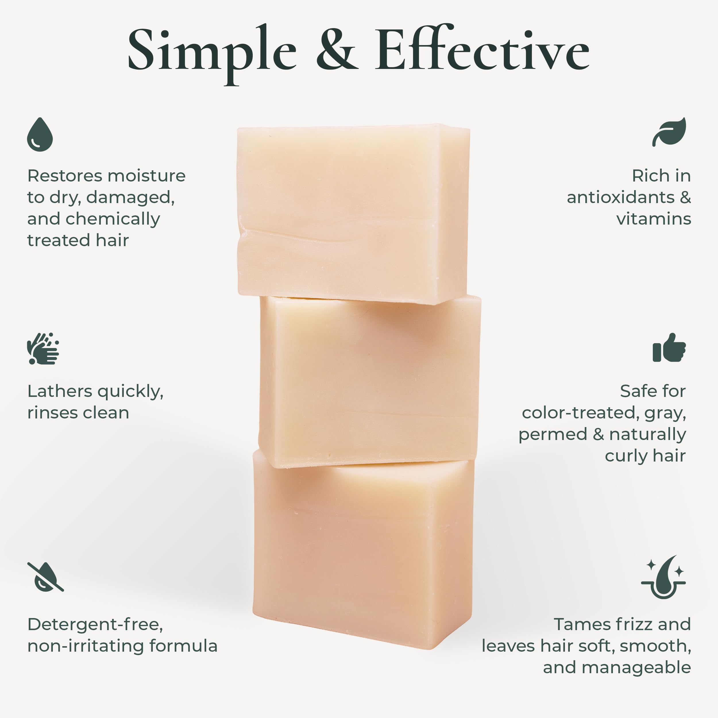 J·R·LIGGETT'S Solides Shampoo, feuchtigkeitsspendende Formel, komplett natürliches festes Shampoo mit Kokosöl und Aloe Vera, ohne Sulfate, ohne Reinigungsmittel, stellt die Weichheit wieder her