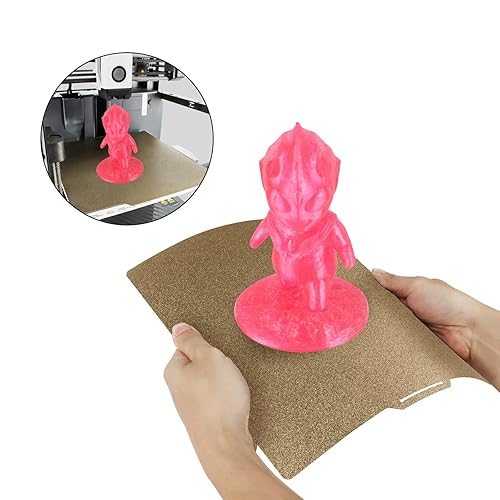 Miniatura 6 de IdeaFormer-3D Placa de construcción de acero para muelles PEI de doble cara texturizada 257x257mm, cama de impresión flexible de hoja de PEI para