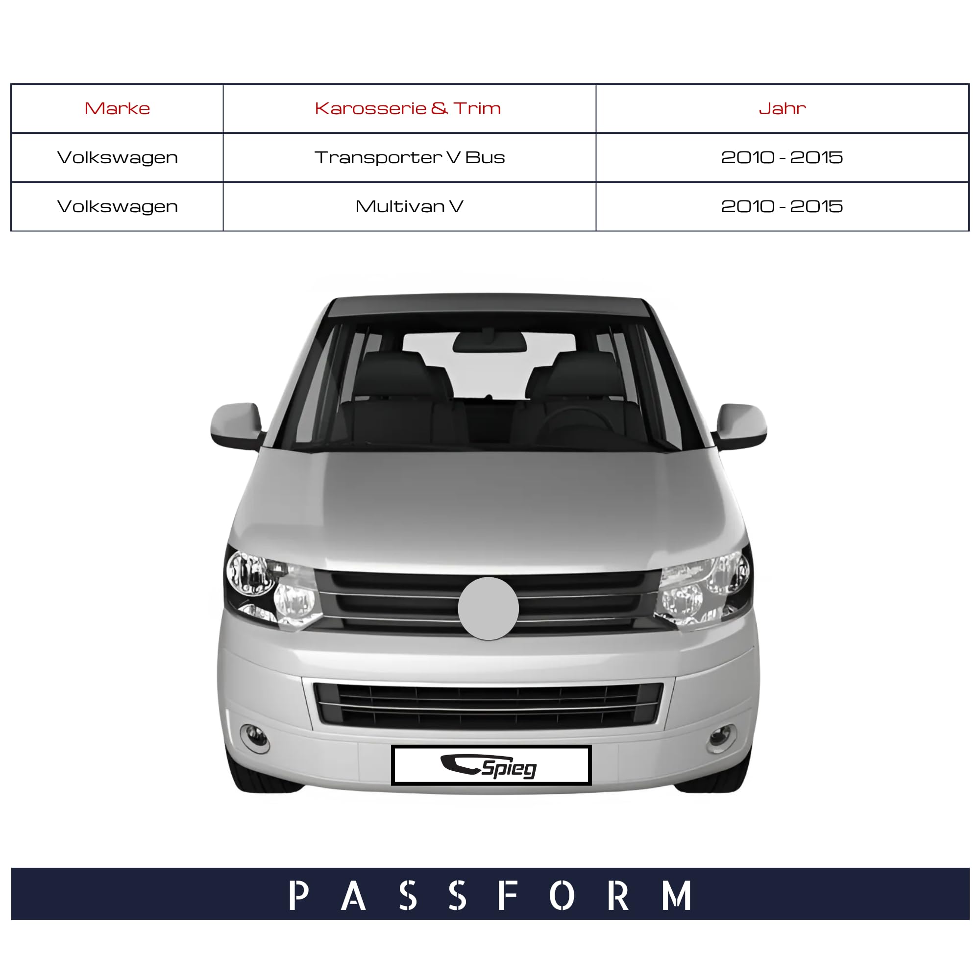 Spieg Außenspiegeln Paar für VW Transporter T5 | Multivan V 2010-2015 Manuell Einklappbar, Elektrisch Verstellbar, Beheizt, Schwarz (Fahrerseite&Beifahrerseite)