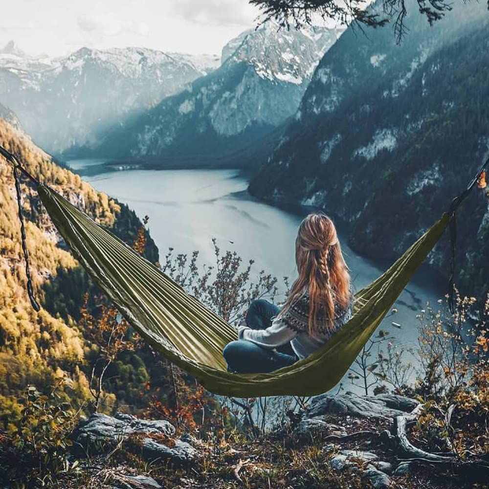 Hängematte mit Moskitonetz und Tarp, Hängematte Outdoor 300kg Traglast, Hängematten Zelt Aufhängung Camping, Moskitonetz Reise Hängematten Gurte Befestigung Biwaksack Zubehör Ultraleicht Set 275×140cm