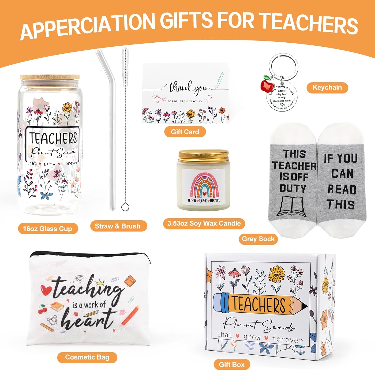 Teacher Appreciation Gifts - Best Teacher Gifts - Gift for Teachers Women, Personalized Thank You Gift for Mothers Day/Teachers' Day/Appreciation Week/Back to School - Image 5