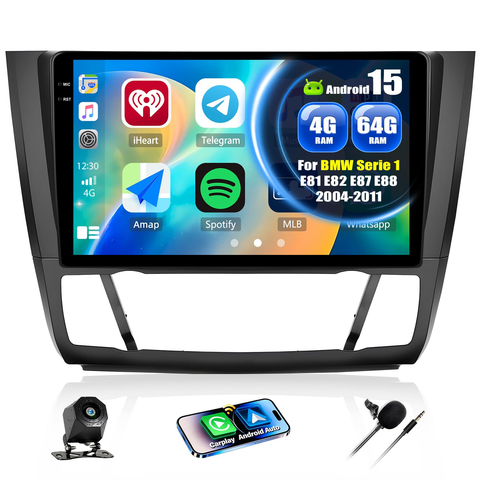 Autoradio para BMW Serie 1 ideal para viajar con música en streaming y GPS 8