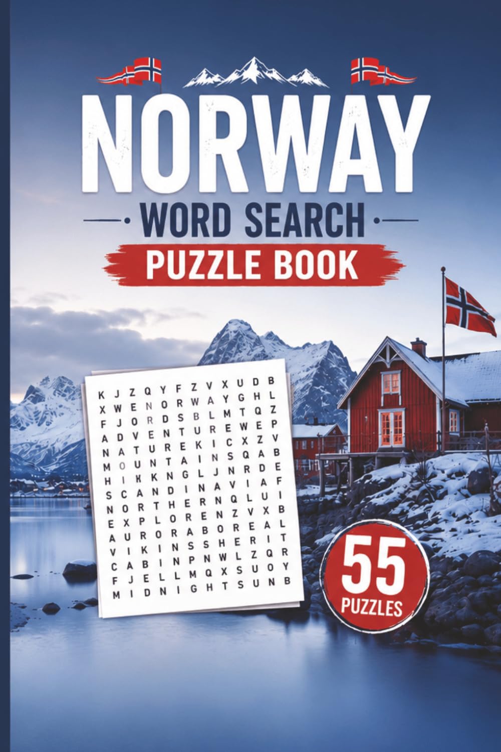 Norway Word Search Puzzle: 55 Puzzles Word Search about Norway and More | 6x9 inches, 110 pages | Gift for Norway, Countries & Traveling Lover