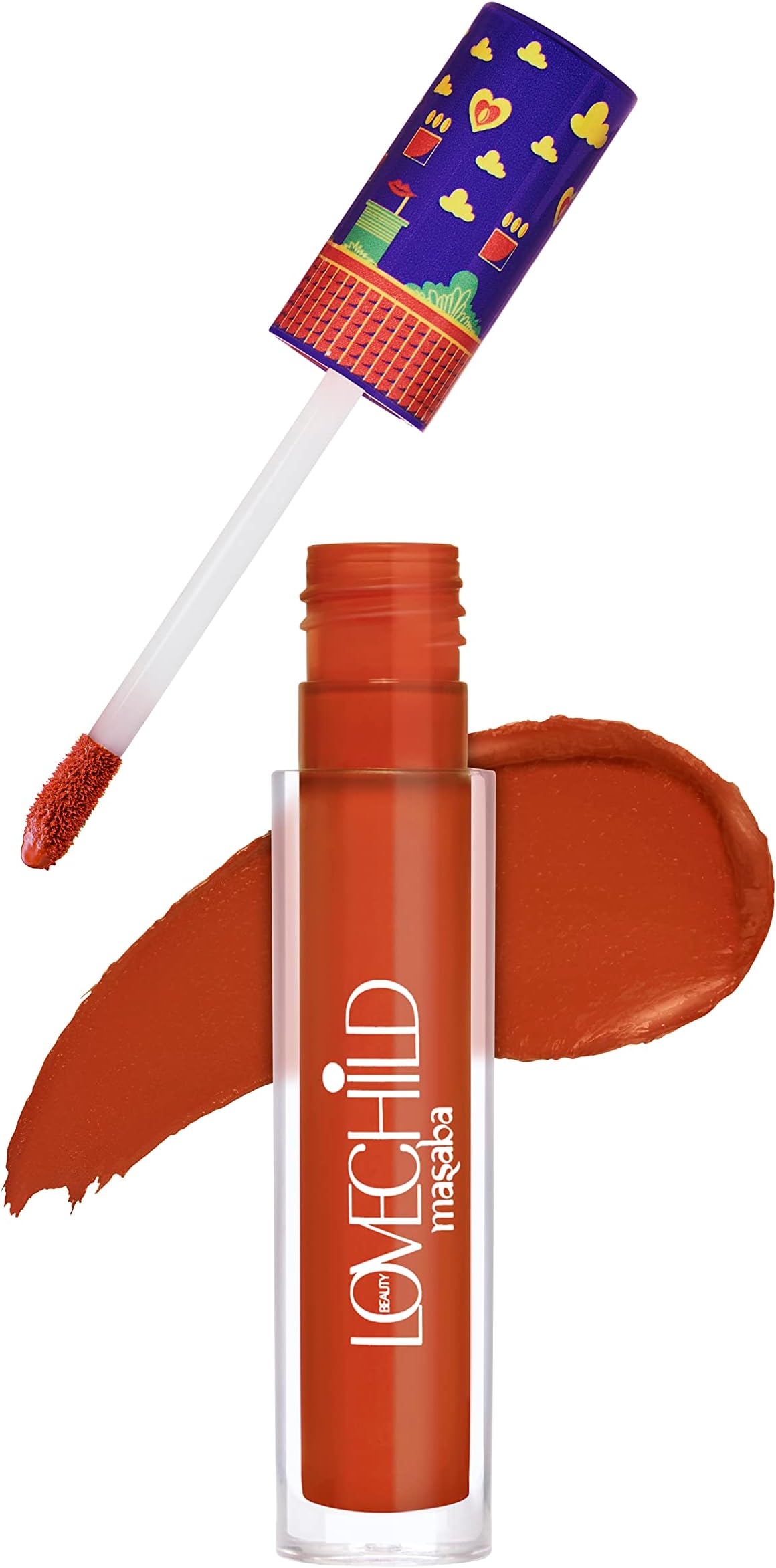 LoveChild Masaba Game On! - Bonus - Matte Liquid Lipstick, Smudge Proof, Cinnamon Red Velvet Smooth, Non-Sticky, Hydrating & Moisturising, Lipsticks For All Skin Tones, 5Ml