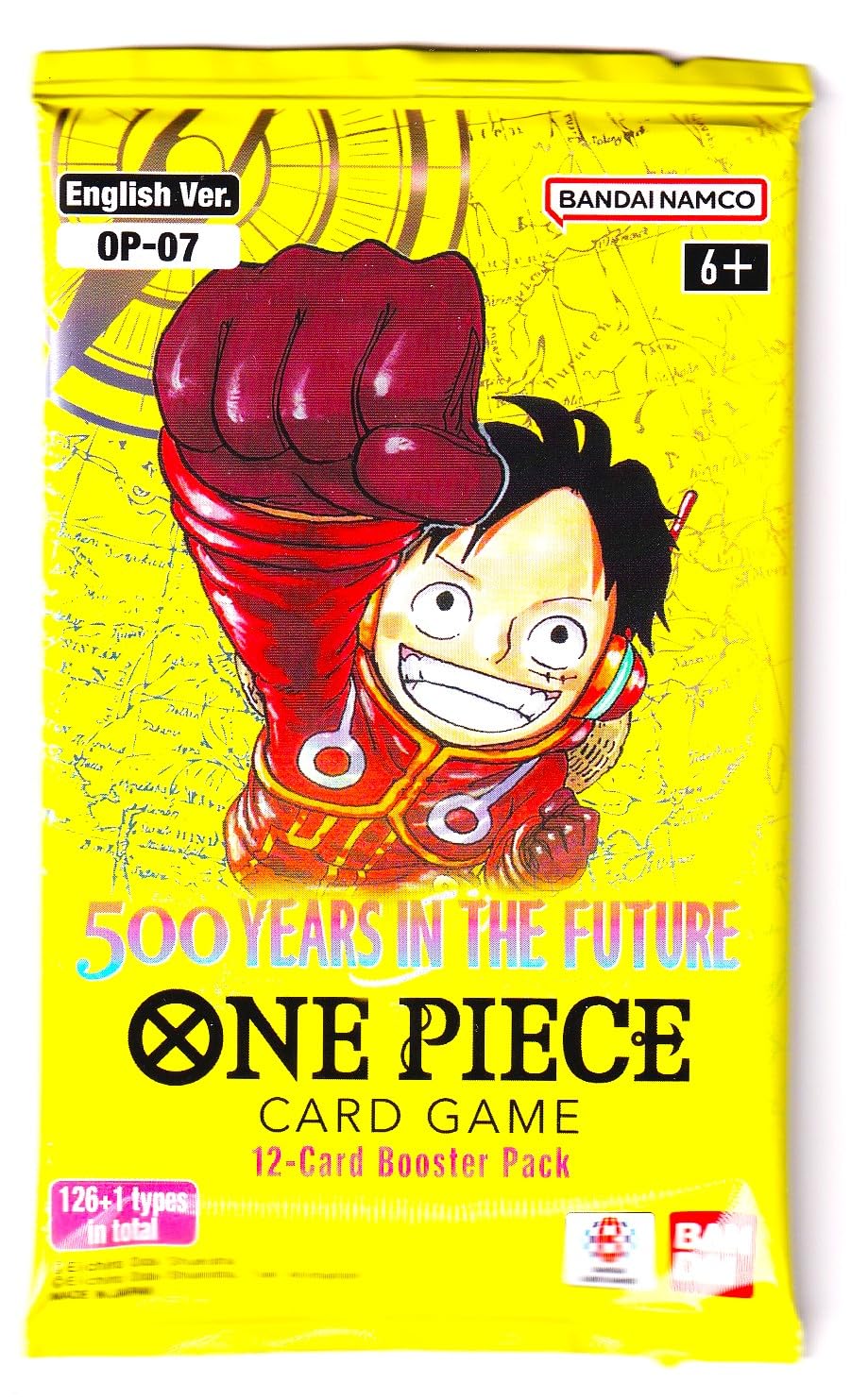 LAM-TCG - OP-07-500 Years in the Future - 1 Booster - English - Original Packaging - Trading Cards - LAM-TCG Shipping Protection - Compatible with One Piece - Trading Cards