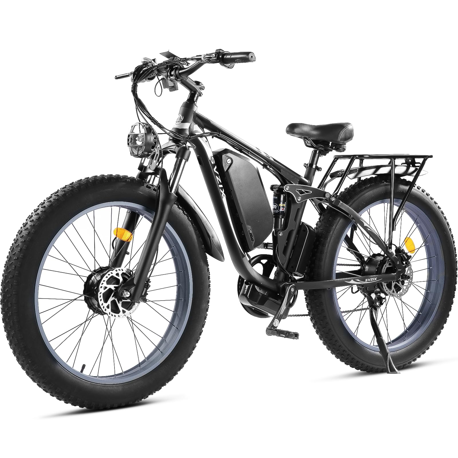 Electric Bike for Adults, 2000W Ebikes 26"x4" Fat Tire Bicycle, Dual Motor 48V/22.4Ah Removable Larger Battery Bikes for Beach Mountain Snow Commute Off-Road Ride with UL Certified