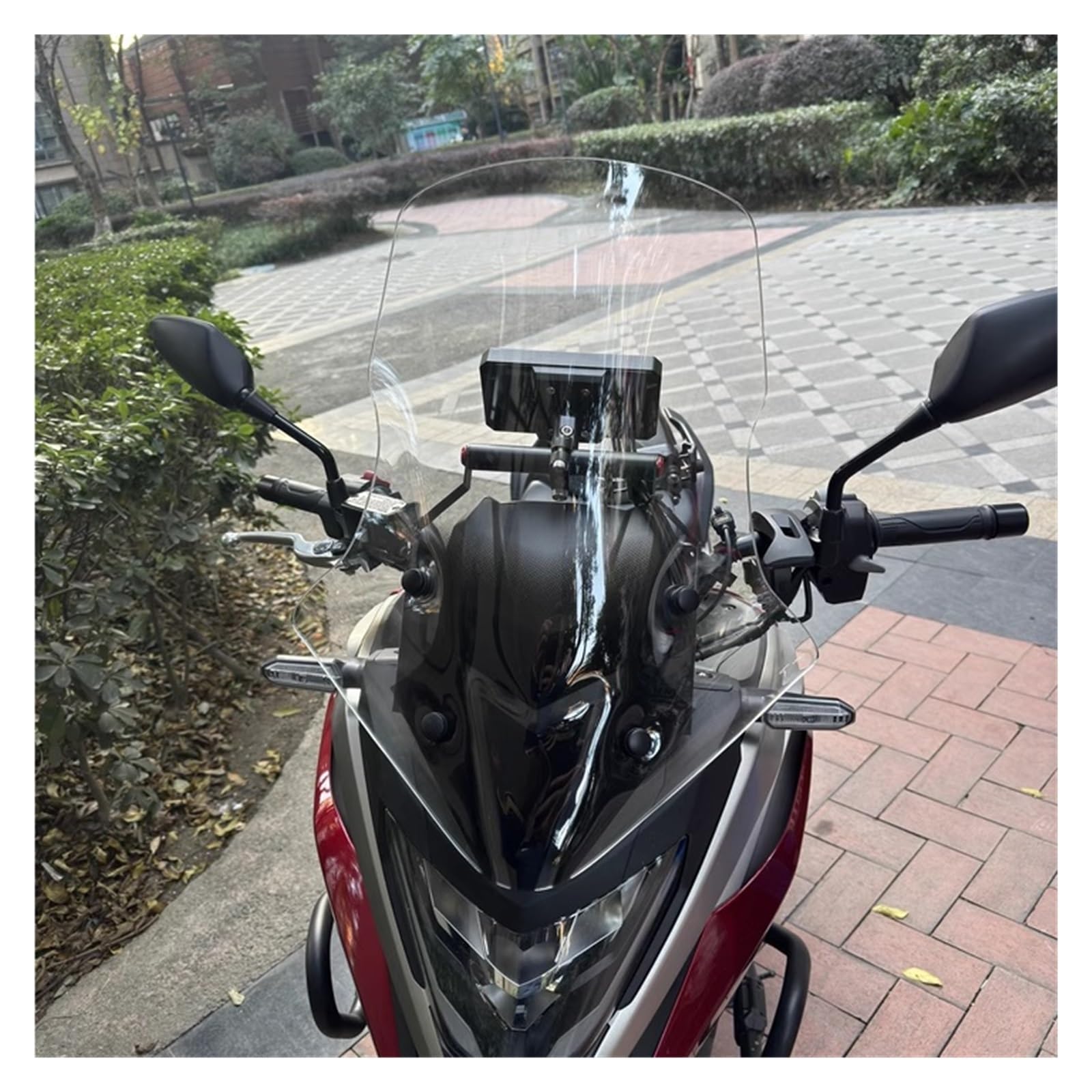 Motorwindscherm Voor Honda NC750X (2016-2021) – 60 Cm Transparant, PMMA, Dubbel Bubbel, Geharde Coating, Verhoogde Voorruit