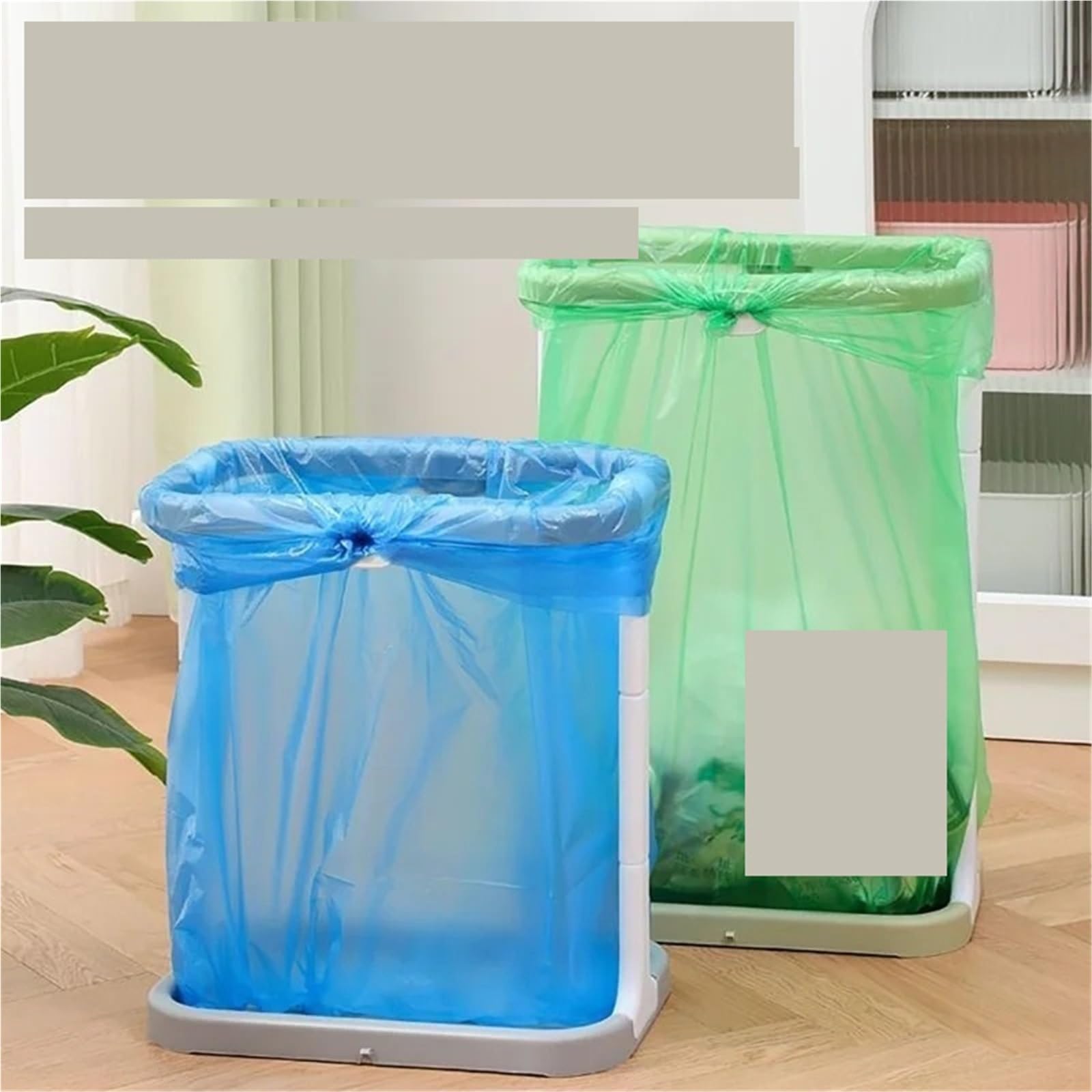 Estante for Bolsas de Basura, Estante Colgante Multifuncional, Soporte for Bolsa Grande for Exteriores, Almacenamiento portátil for el hogar para Bolsas(Light Gray)