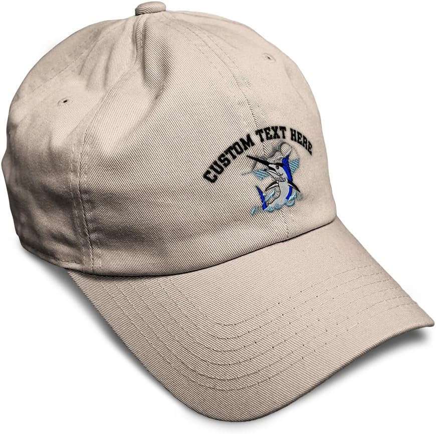 Soft Baseball Hat Embroidered Dad Hat Animal Wildlife Saltwater White Marlin Men & Ladies Baseball Cap