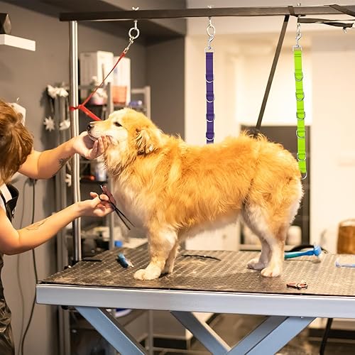 Miniatura 6 de 2 extensores de aseo para perros, extensión de nailon de liberación rápida, correas de mesa ajustables para aseo de perros para correa de mesa
