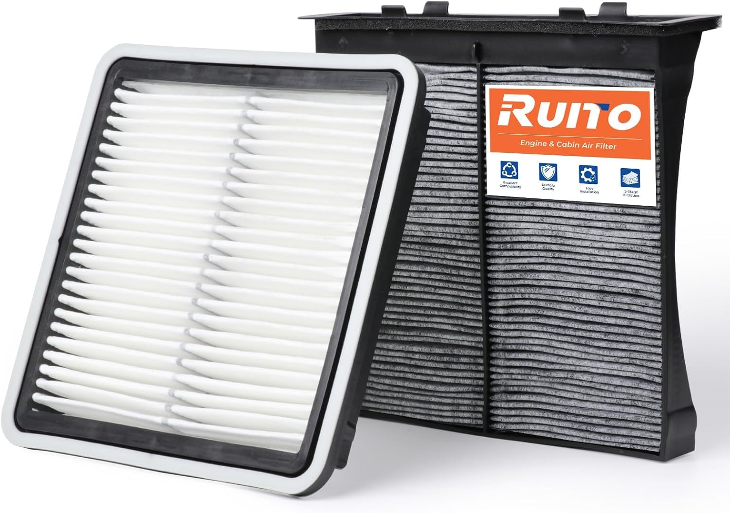 Cabin Engine Air Filter Kit Fits 2009-2018 Forester, 2008-2016 Impreza, 2013-2015 XV Crosstrek, 2016-2017 Crosstrek, 2012-2021 WRX, 2013-2018 WRX STI