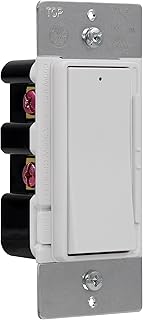 GE Rocker Dimmer Switch Rocker On/Off Light Switch Dimmer Switches for LED lights Single Pole or 3-Way Dimmer Light Switch Energy Saving UL Listed White 18023