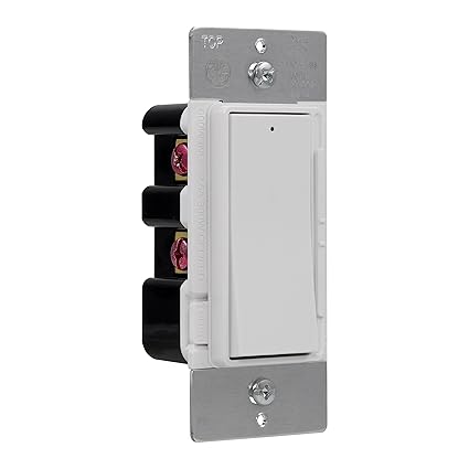 GE Dimmer, 3-Way, Rocker On/Off with Slide, White 18023