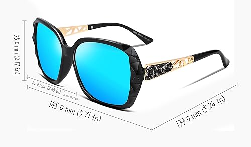 Miniatura 5 de FEISEDY - gafas de sol polarizadas para mujer, marco compuesto brillante B2289